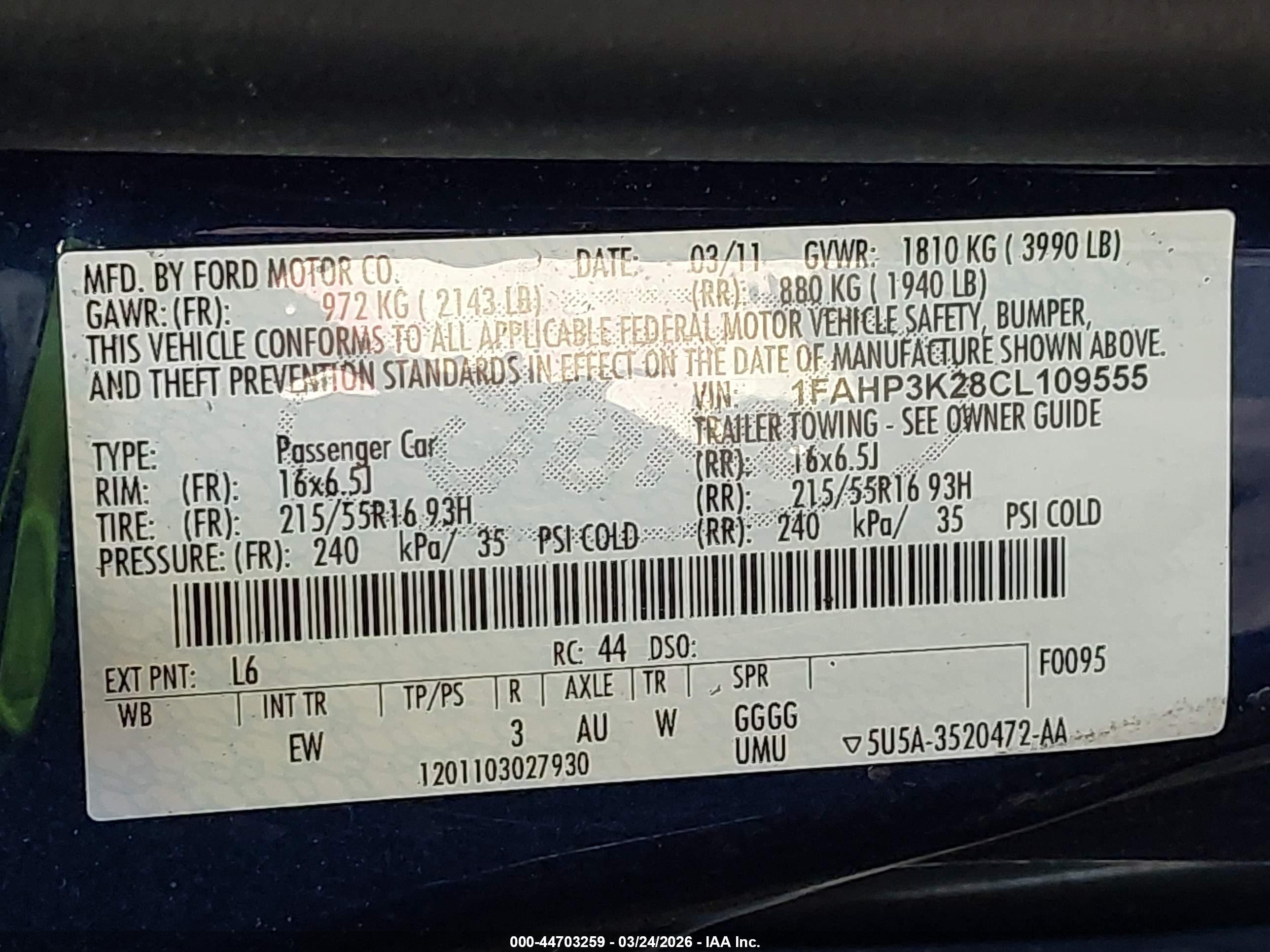 2012 Ford Focus Se Blue vin: 1FAHP3K28CL109555