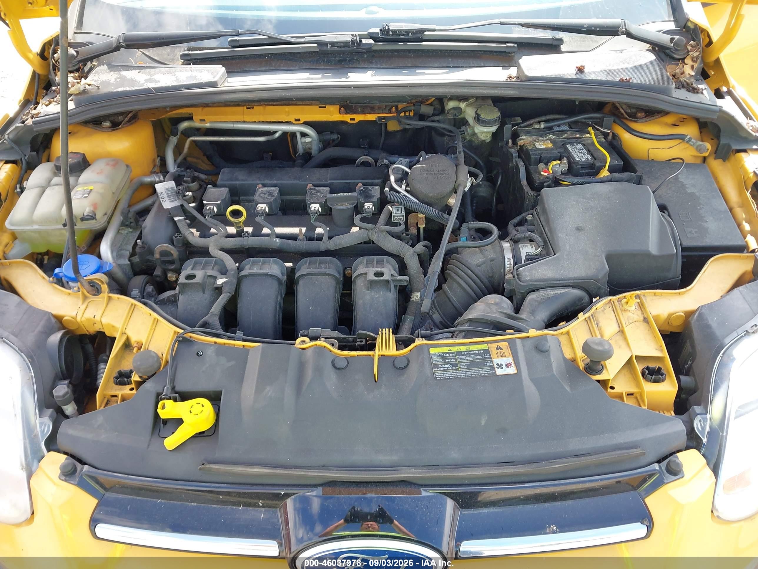 2012 Ford Focus Se Желтый vin: 1FAHP3K28CL125139