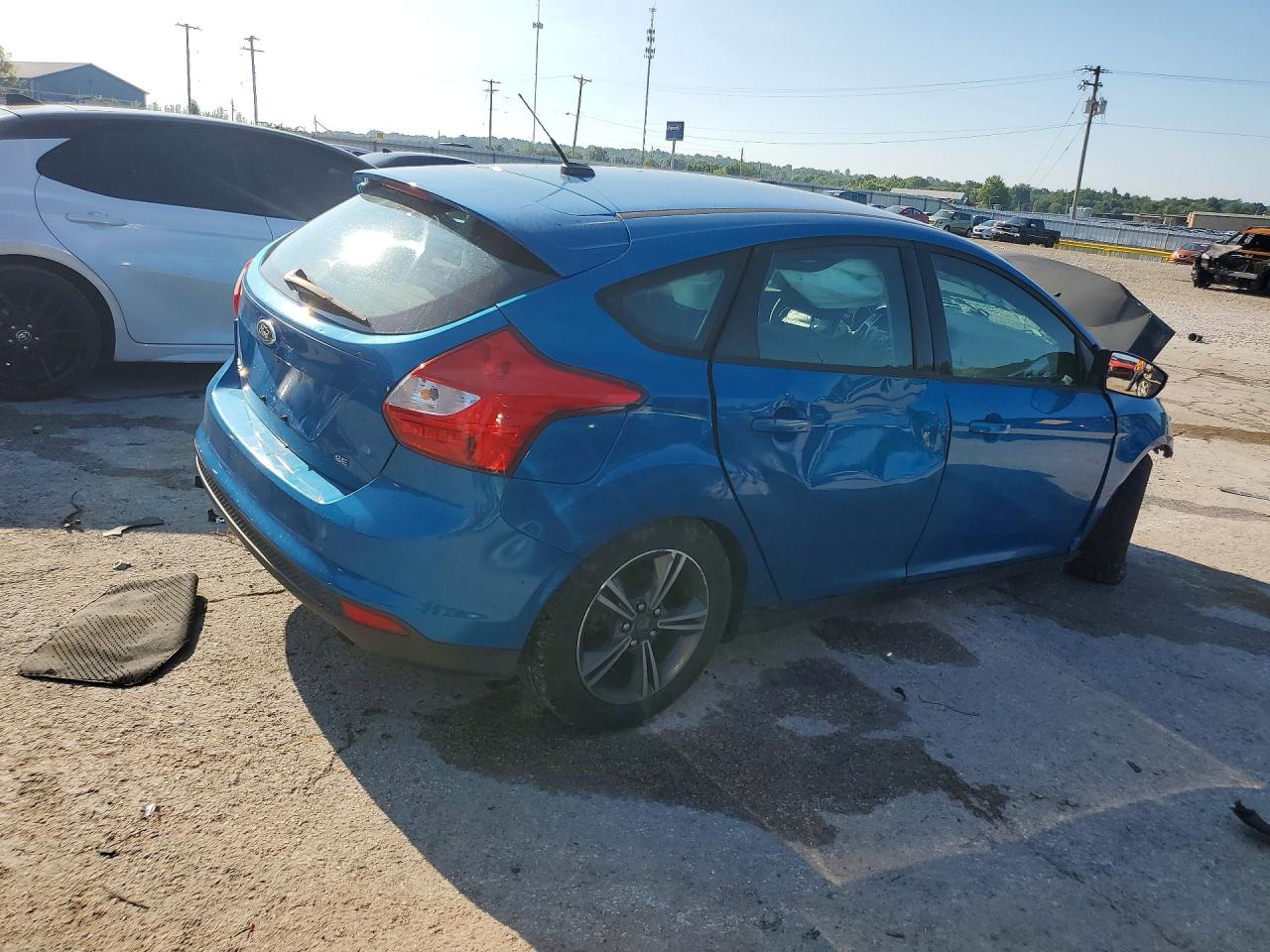 2012 Ford Focus Se Blue vin: 1FAHP3K28CL226651