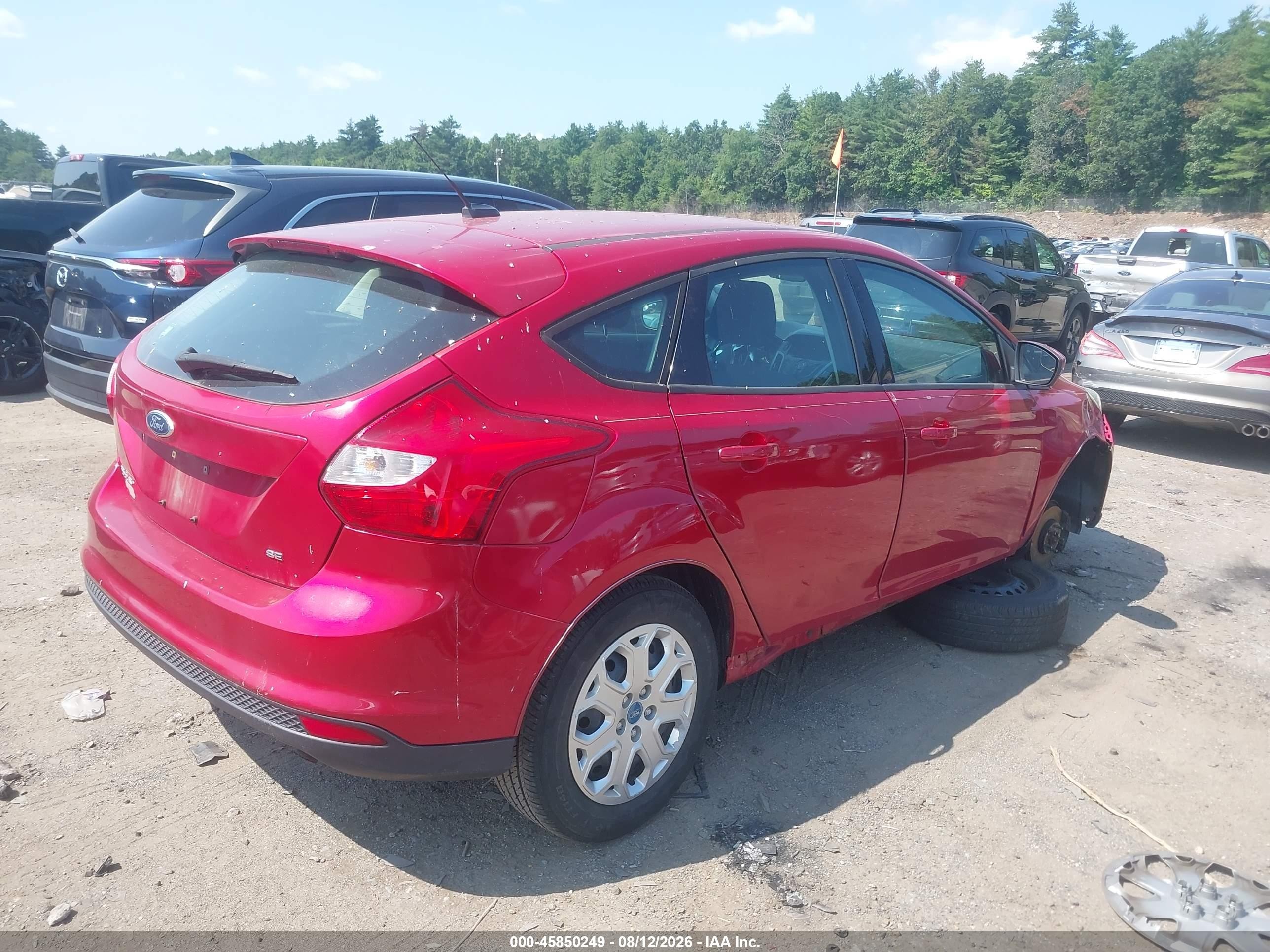 2012 Ford Focus Se Red vin: 1FAHP3K28CL264736