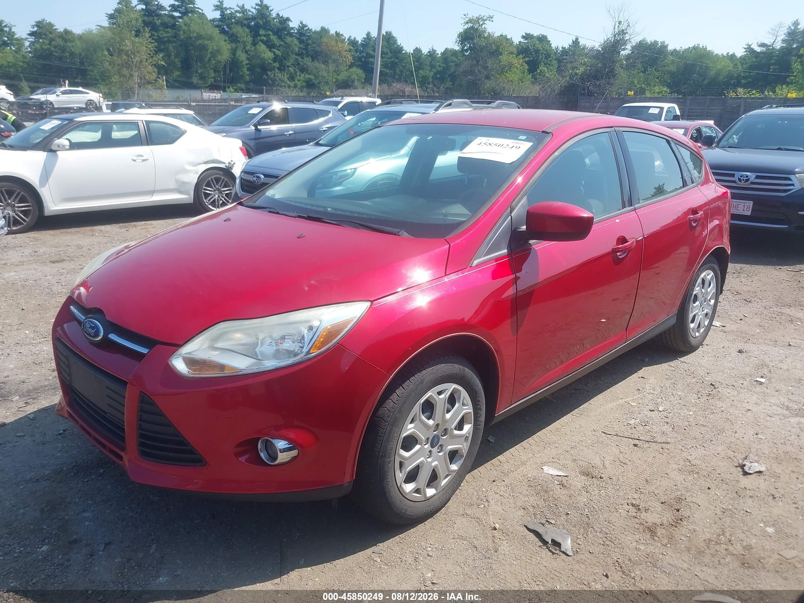 2012 Ford Focus Se Red vin: 1FAHP3K28CL264736