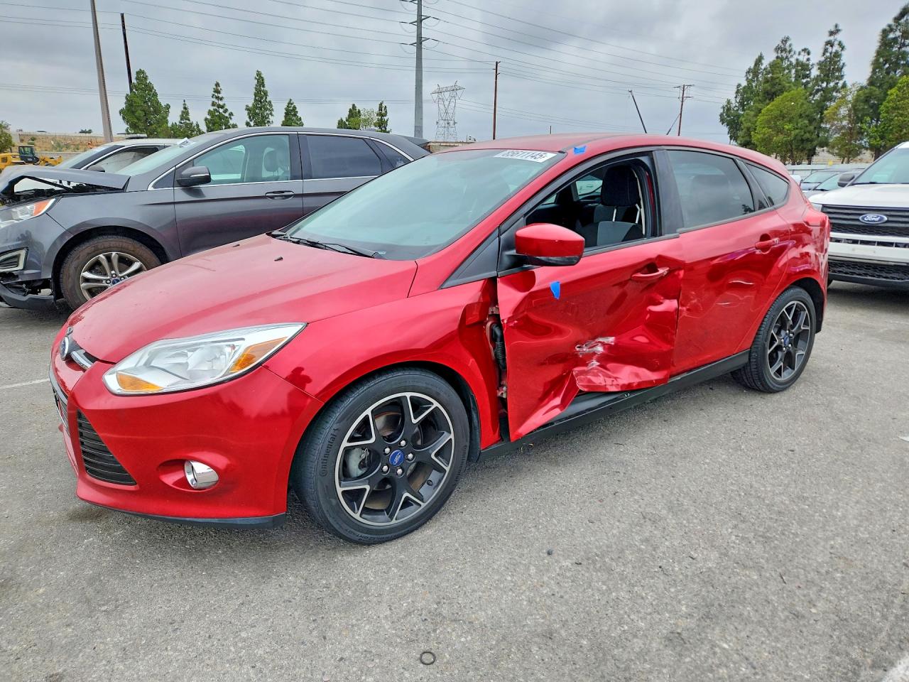 2012 Ford Focus Se Red vin: 1FAHP3K28CL330489