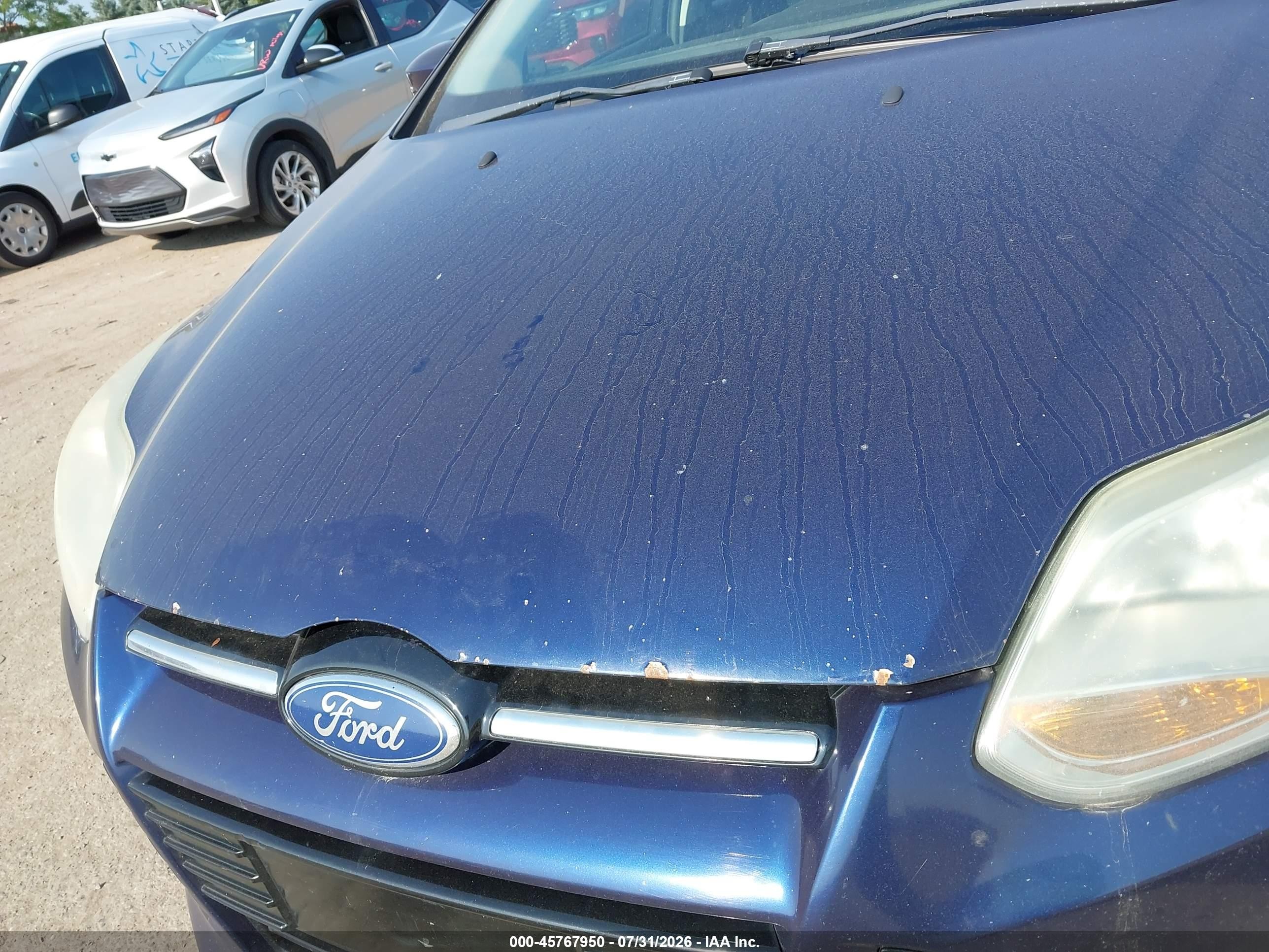 2012 Ford Focus Se Blue vin: 1FAHP3K29CL139244