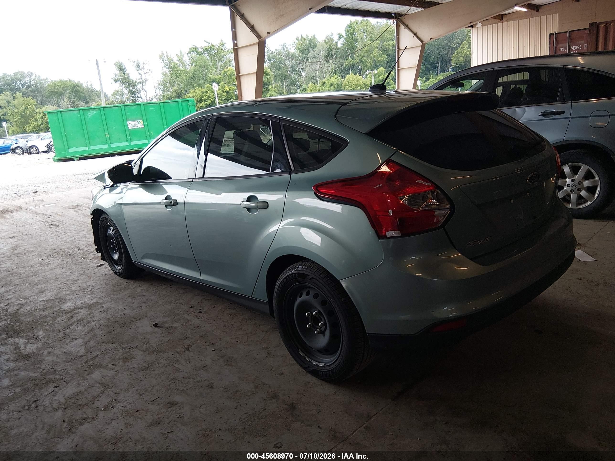 2012 Ford Focus Se Green vin: 1FAHP3K29CL154228