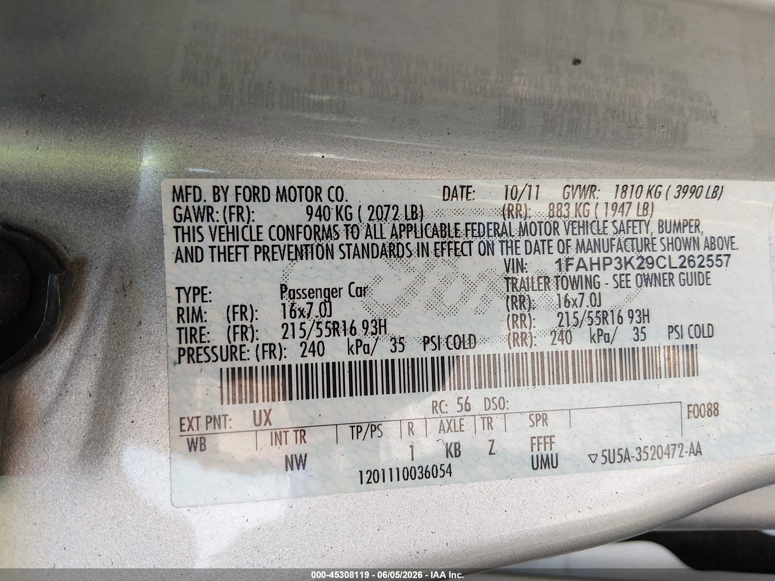 2012 Ford Focus Se Silver vin: 1FAHP3K29CL262557