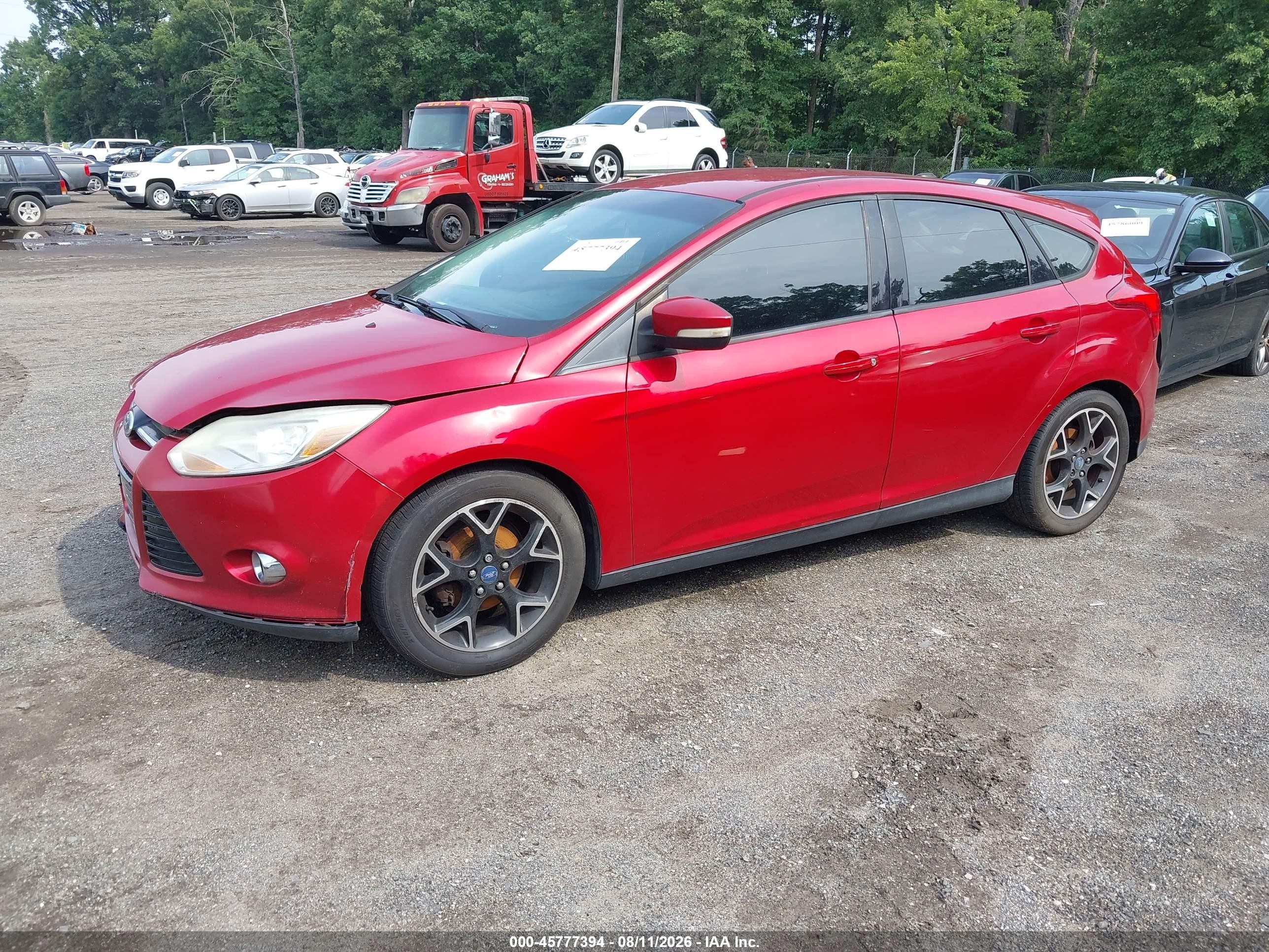2012 Ford Focus Se Красный vin: 1FAHP3K29CL277138