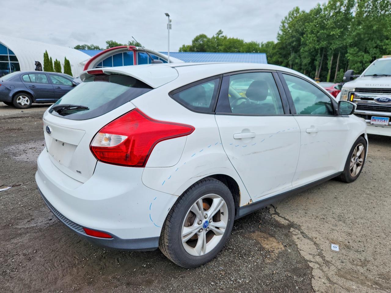 2012 Ford Focus Se White vin: 1FAHP3K29CL296868