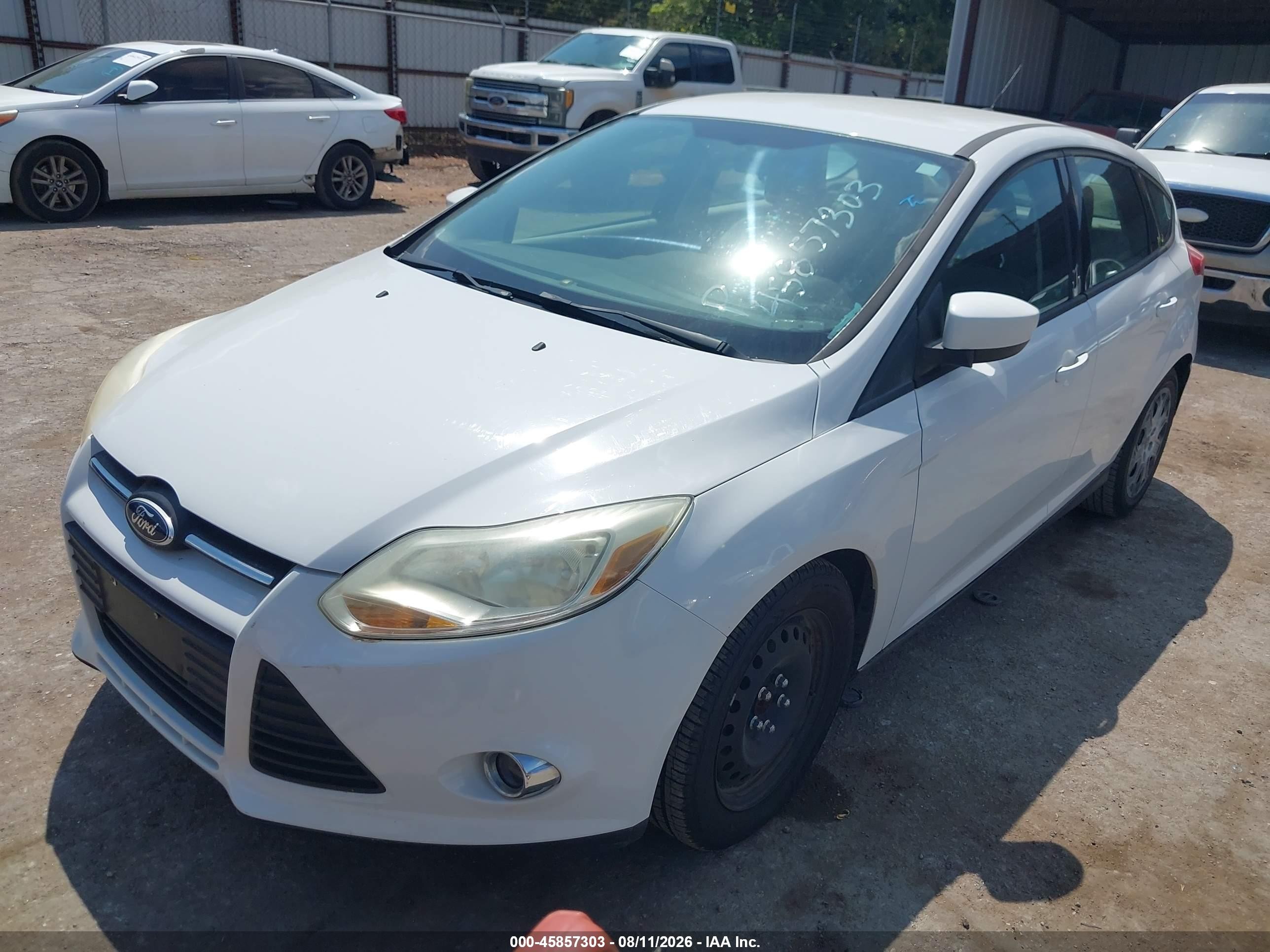 2012 Ford Focus Se White vin: 1FAHP3K29CL366367