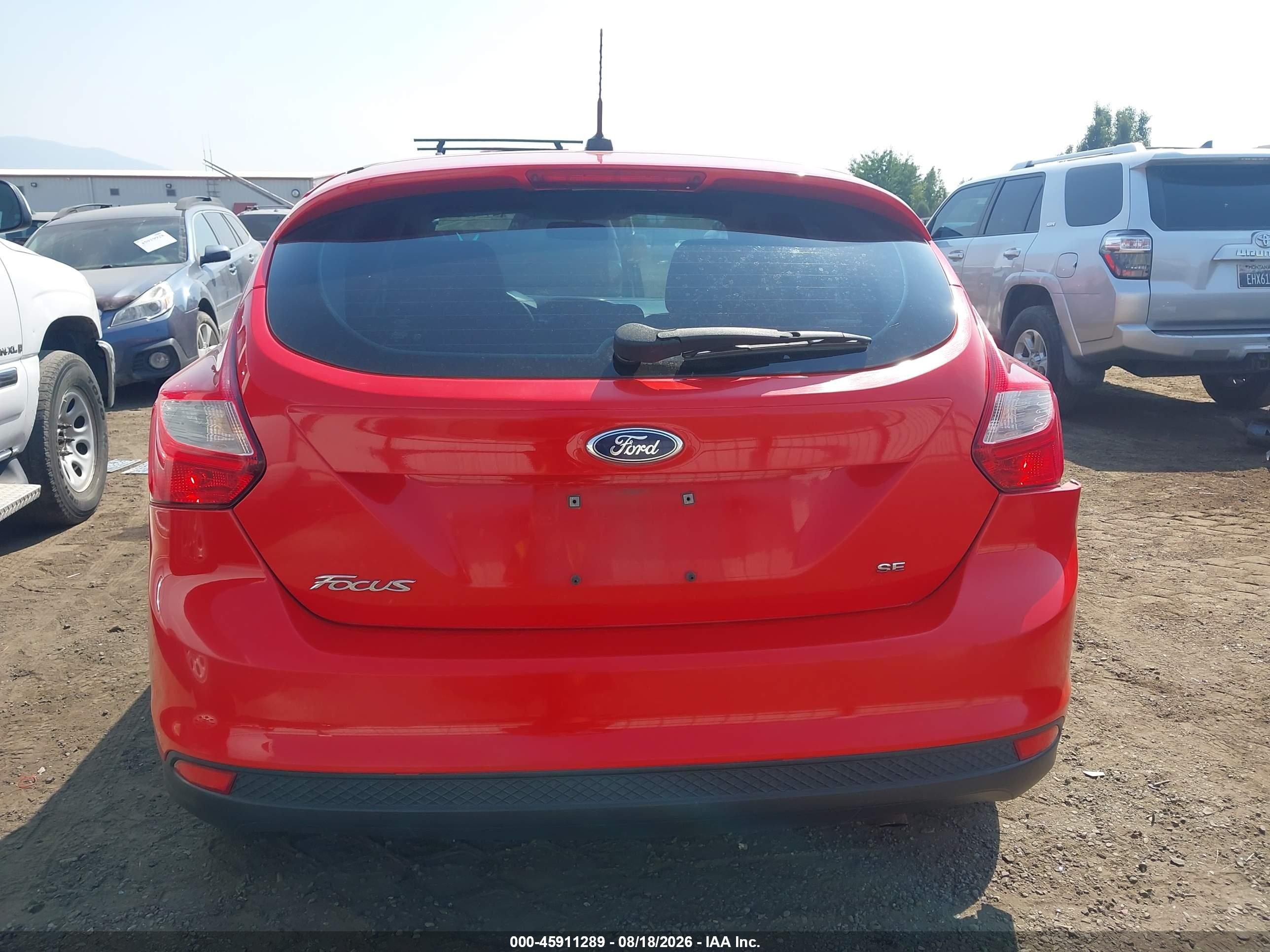 2012 Ford Focus Se Red vin: 1FAHP3K29CL411100