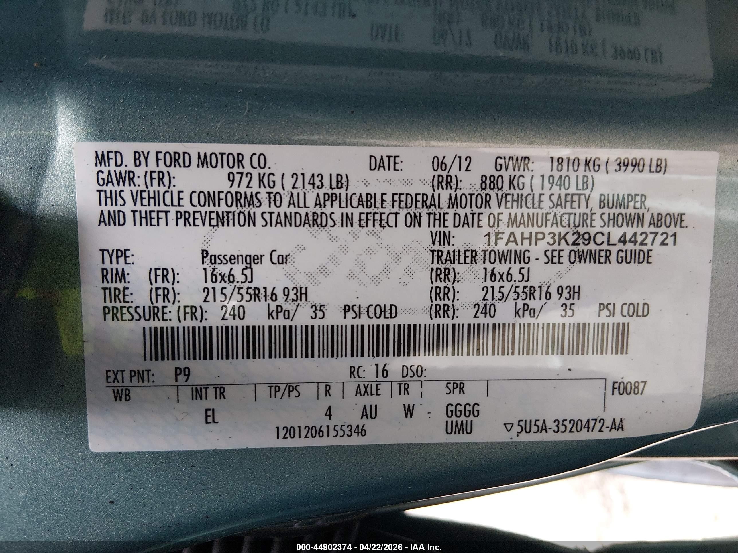 2012 Ford Focus Se Pewter vin: 1FAHP3K29CL442721