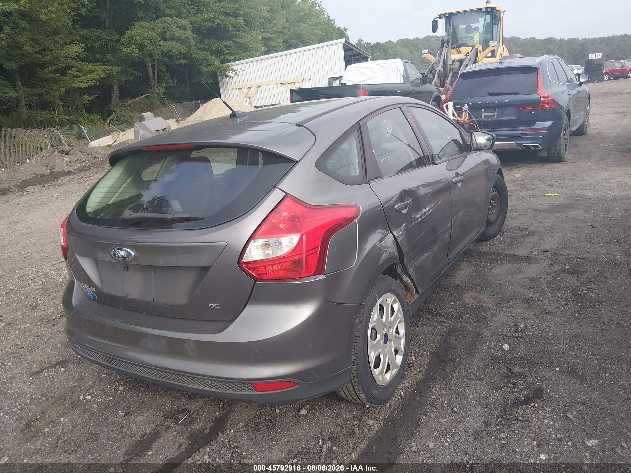 2012 Ford Focus Se Gray vin: 1FAHP3K2XCL124252