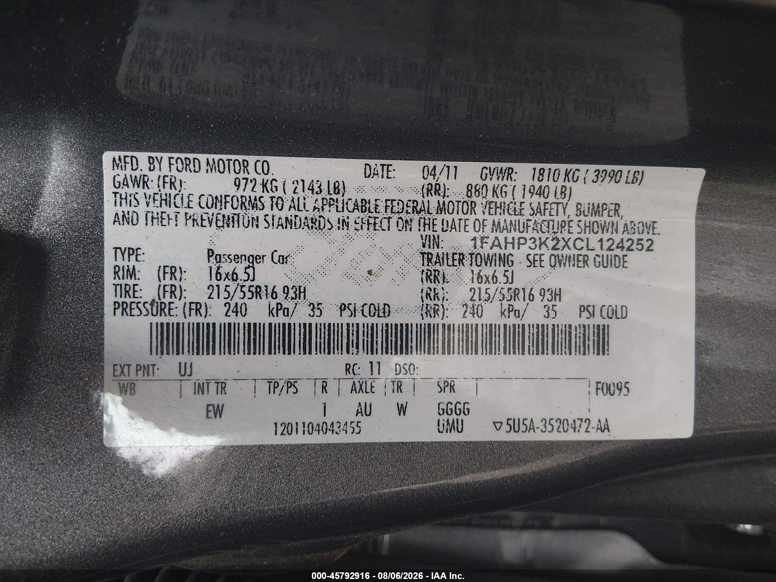 2012 Ford Focus Se Gray vin: 1FAHP3K2XCL124252
