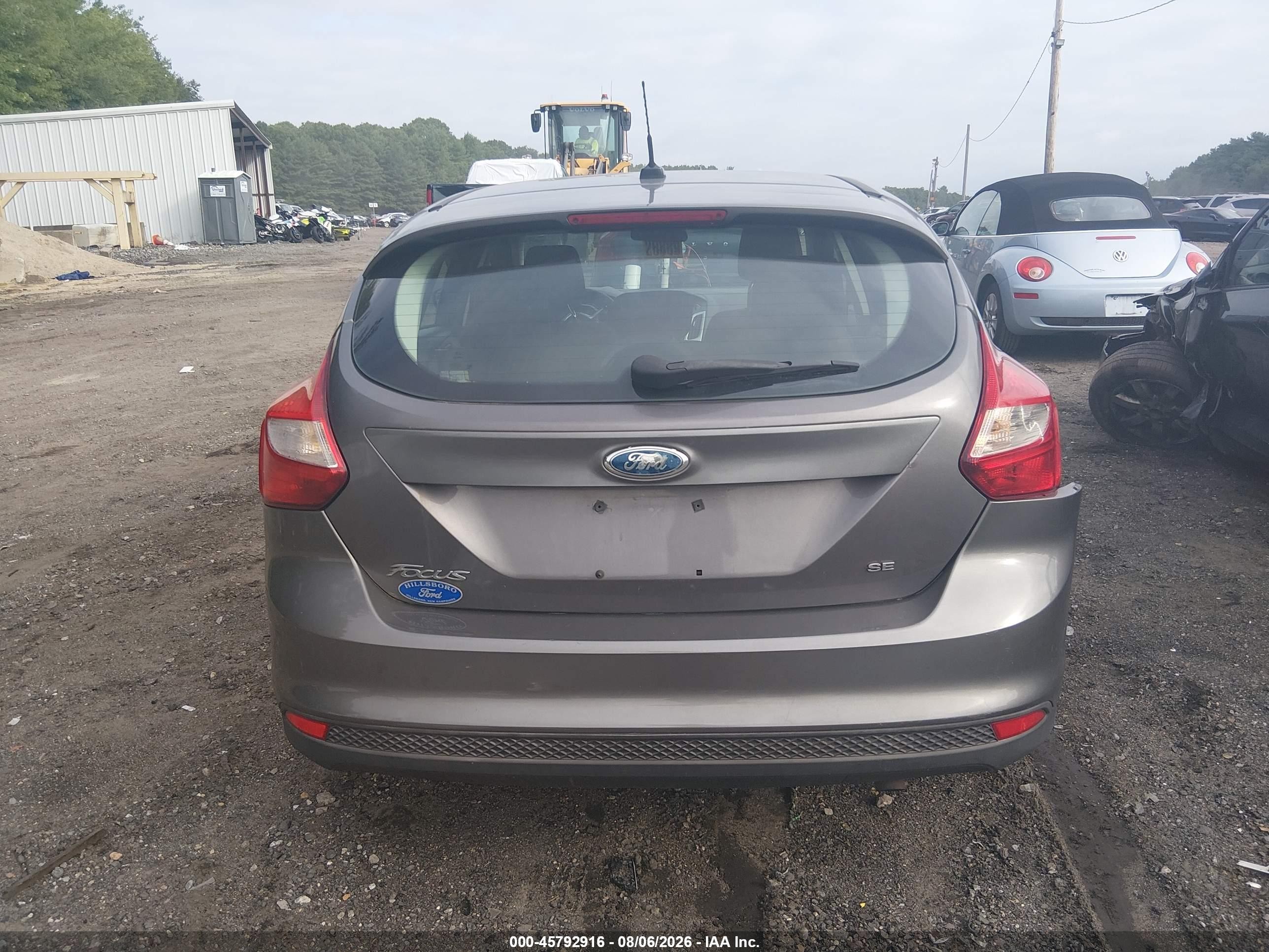 2012 Ford Focus Se Gray vin: 1FAHP3K2XCL124252