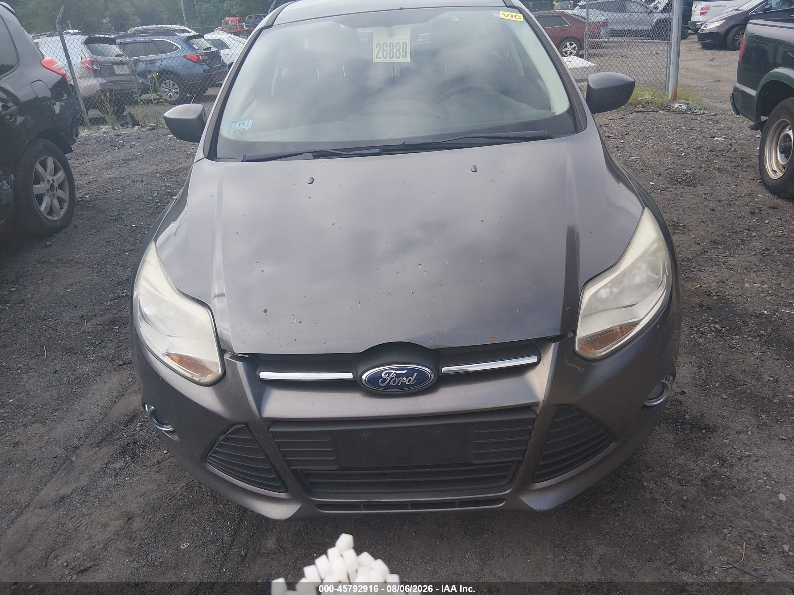 2012 Ford Focus Se Gray vin: 1FAHP3K2XCL124252