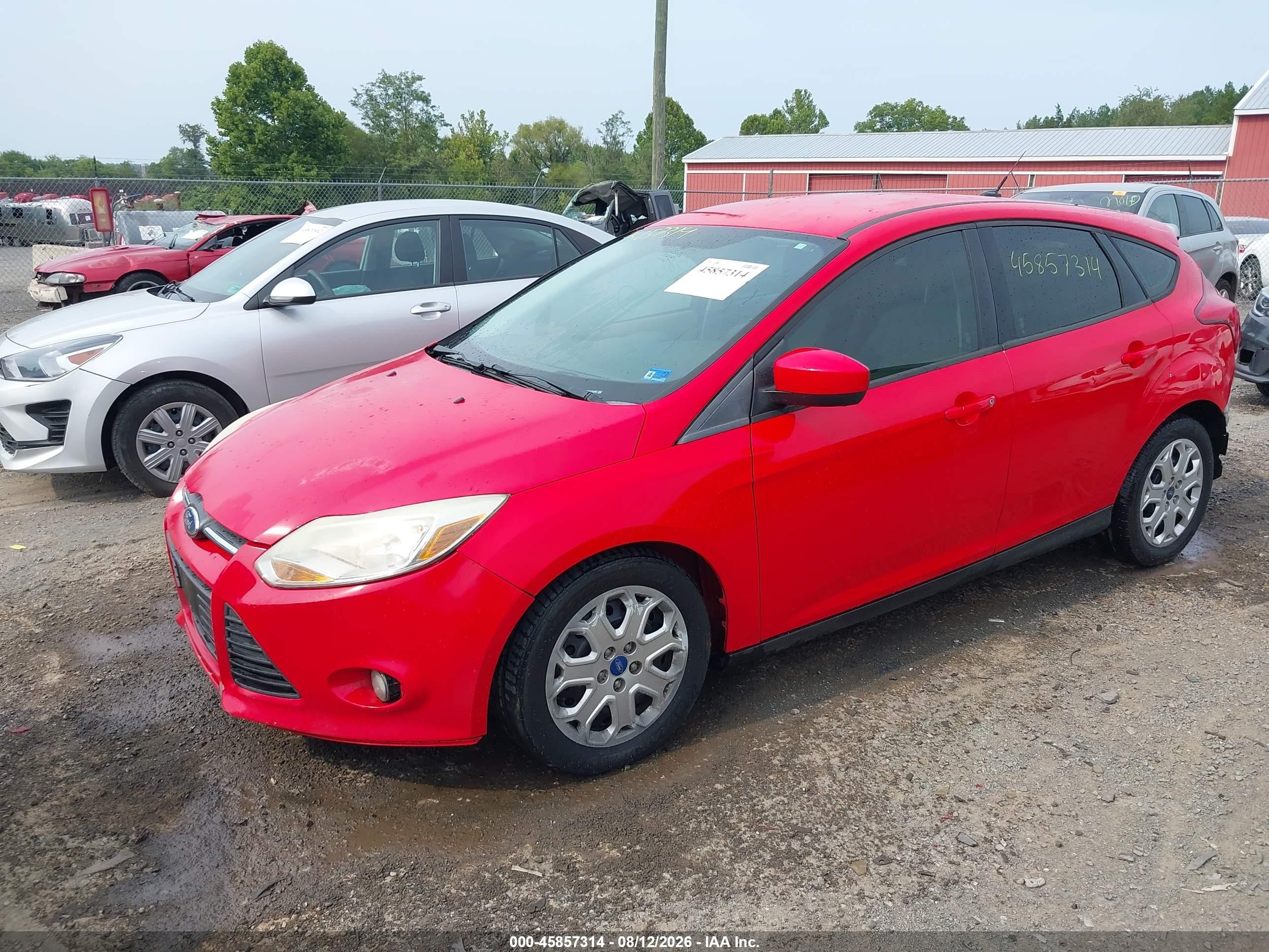 2012 Ford Focus Se Red vin: 1FAHP3K2XCL271154