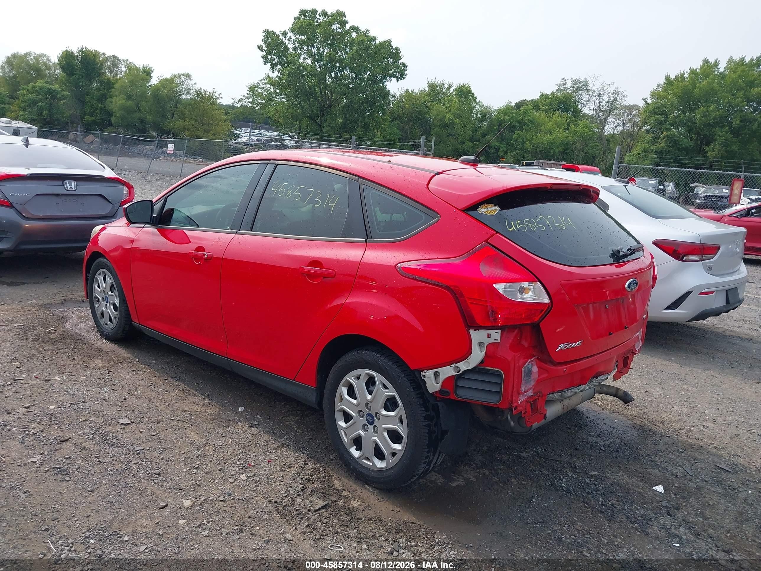 2012 Ford Focus Se Red vin: 1FAHP3K2XCL271154