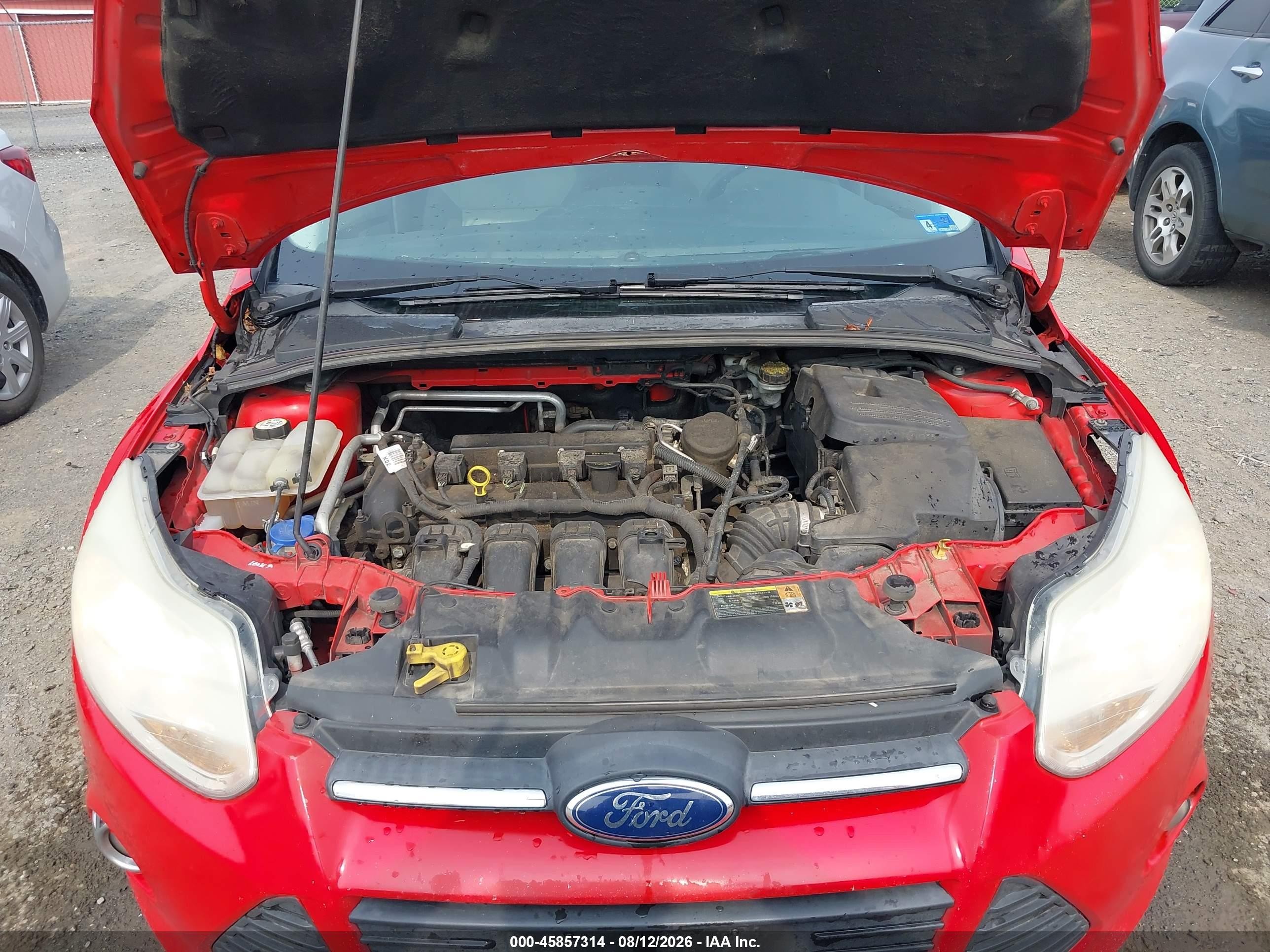 2012 Ford Focus Se Red vin: 1FAHP3K2XCL271154