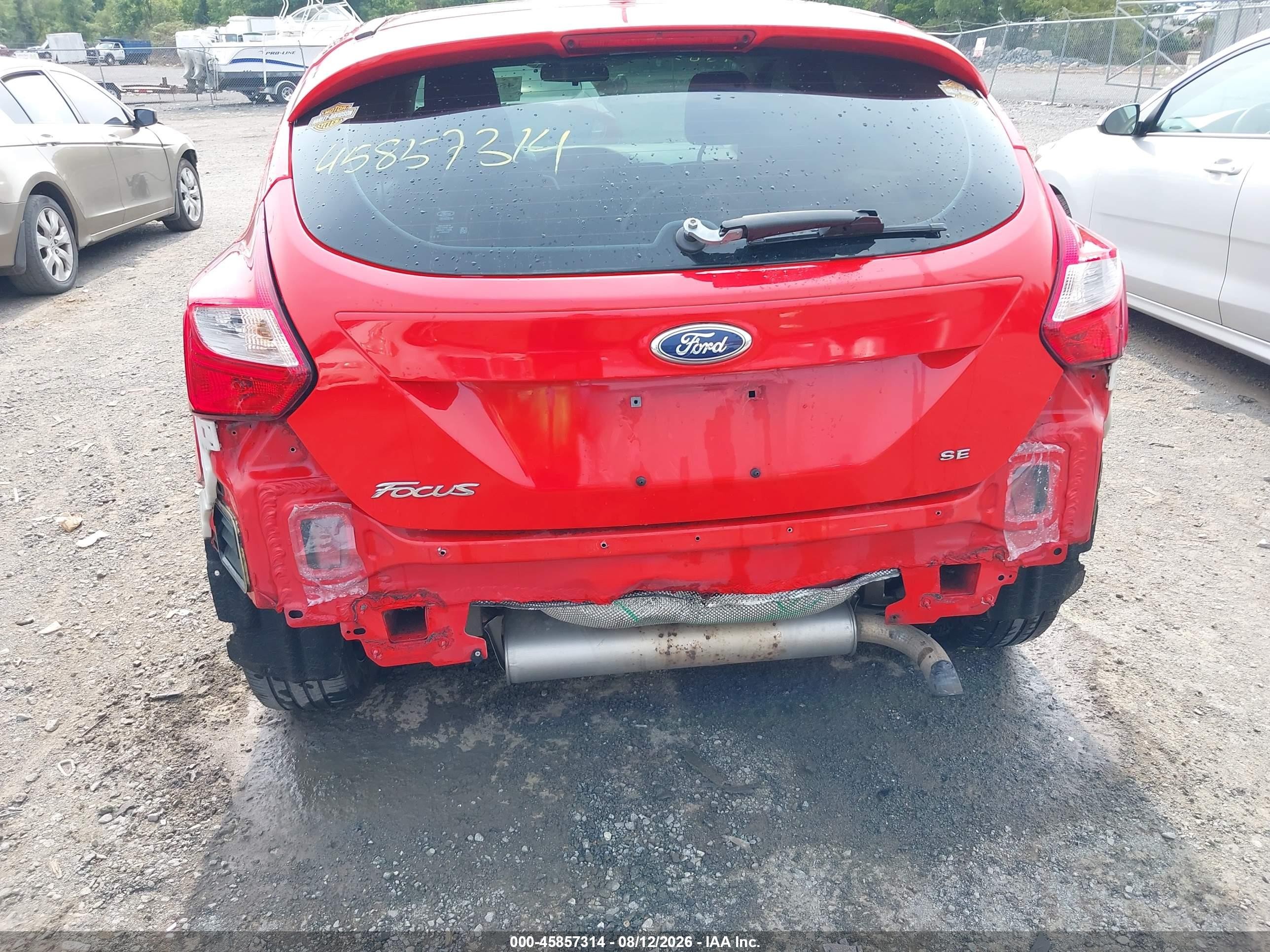 2012 Ford Focus Se Red vin: 1FAHP3K2XCL271154