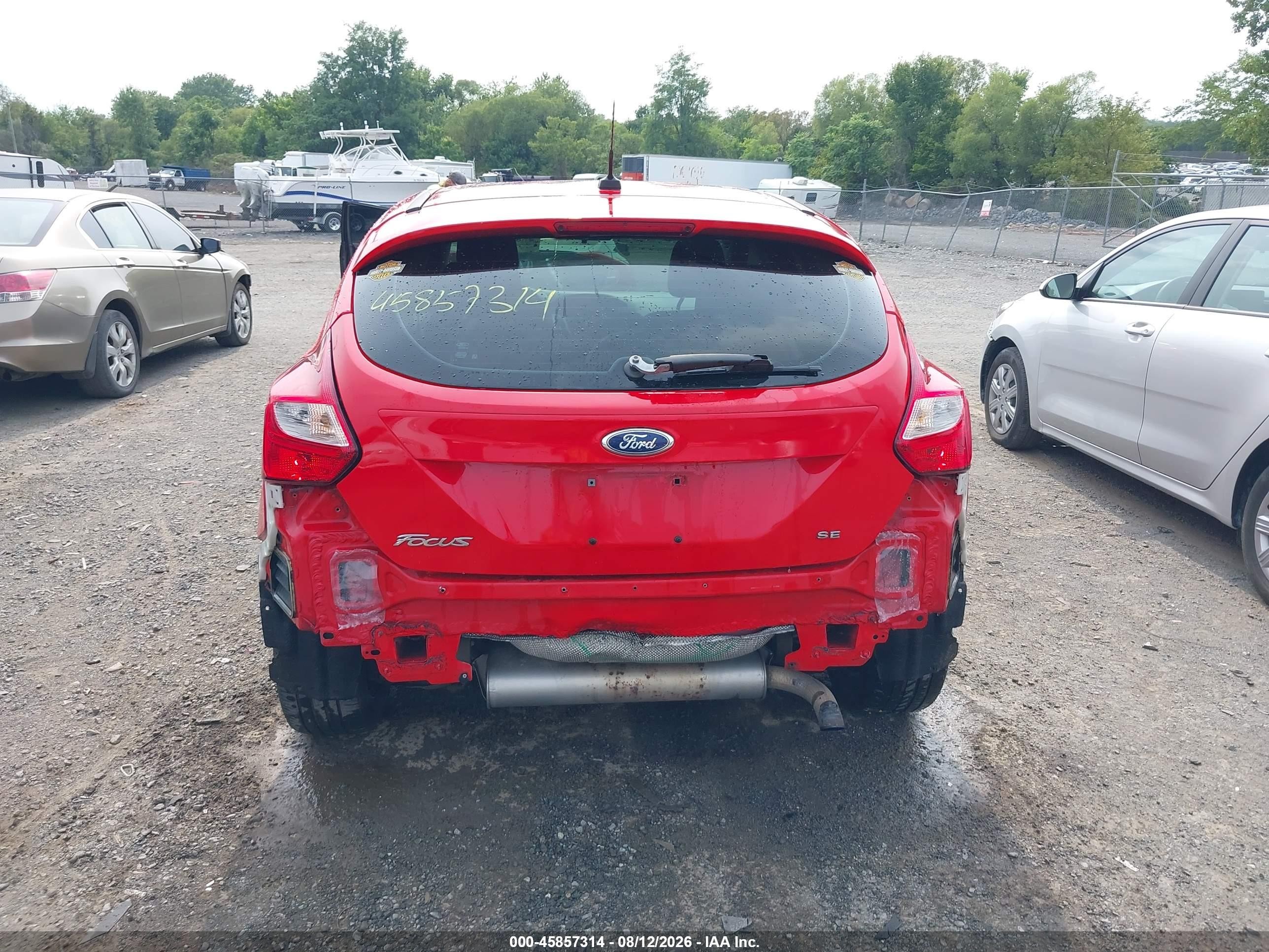 2012 Ford Focus Se Red vin: 1FAHP3K2XCL271154