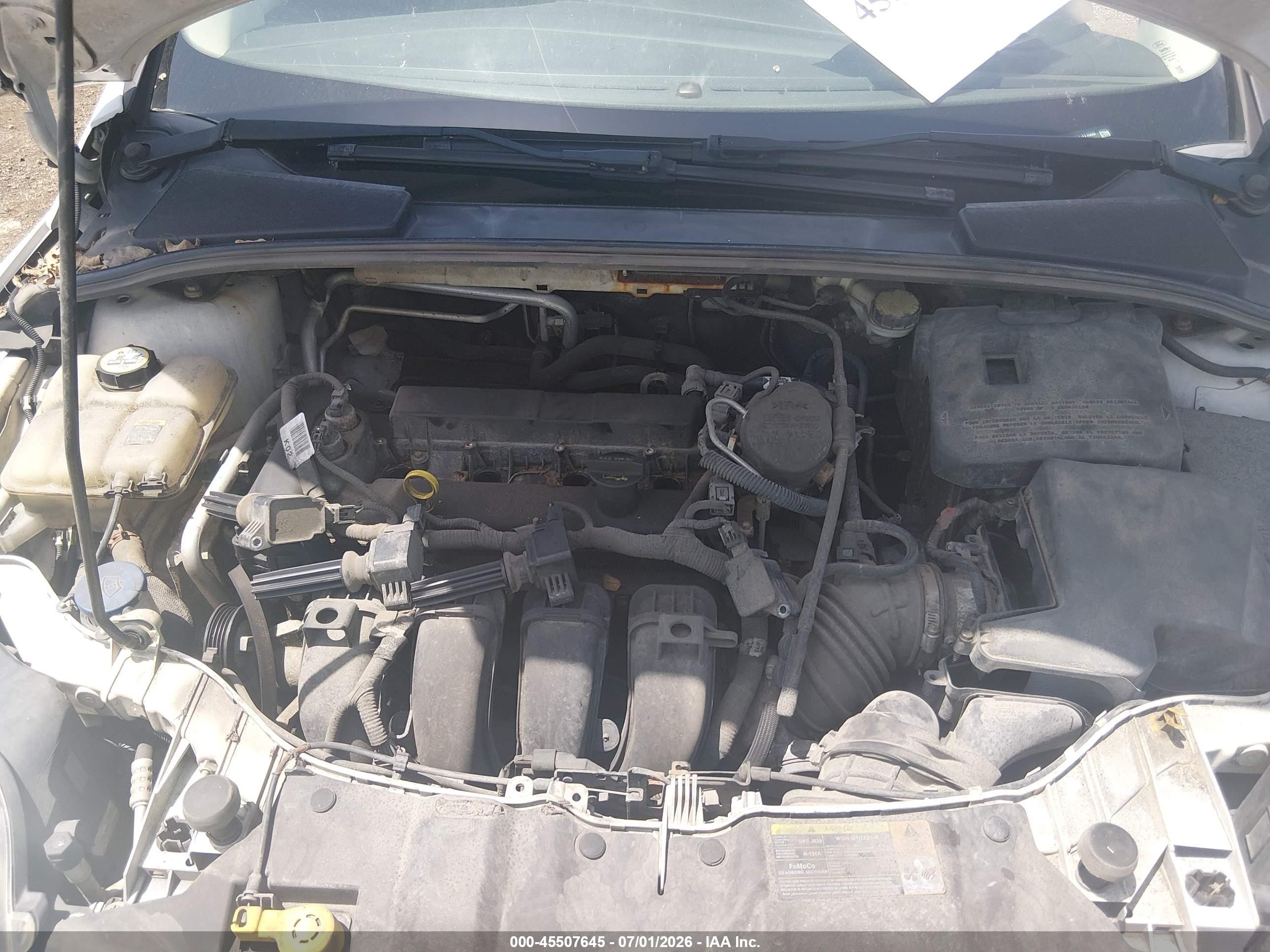 2012 Ford Focus Se White vin: 1FAHP3K2XCL311068