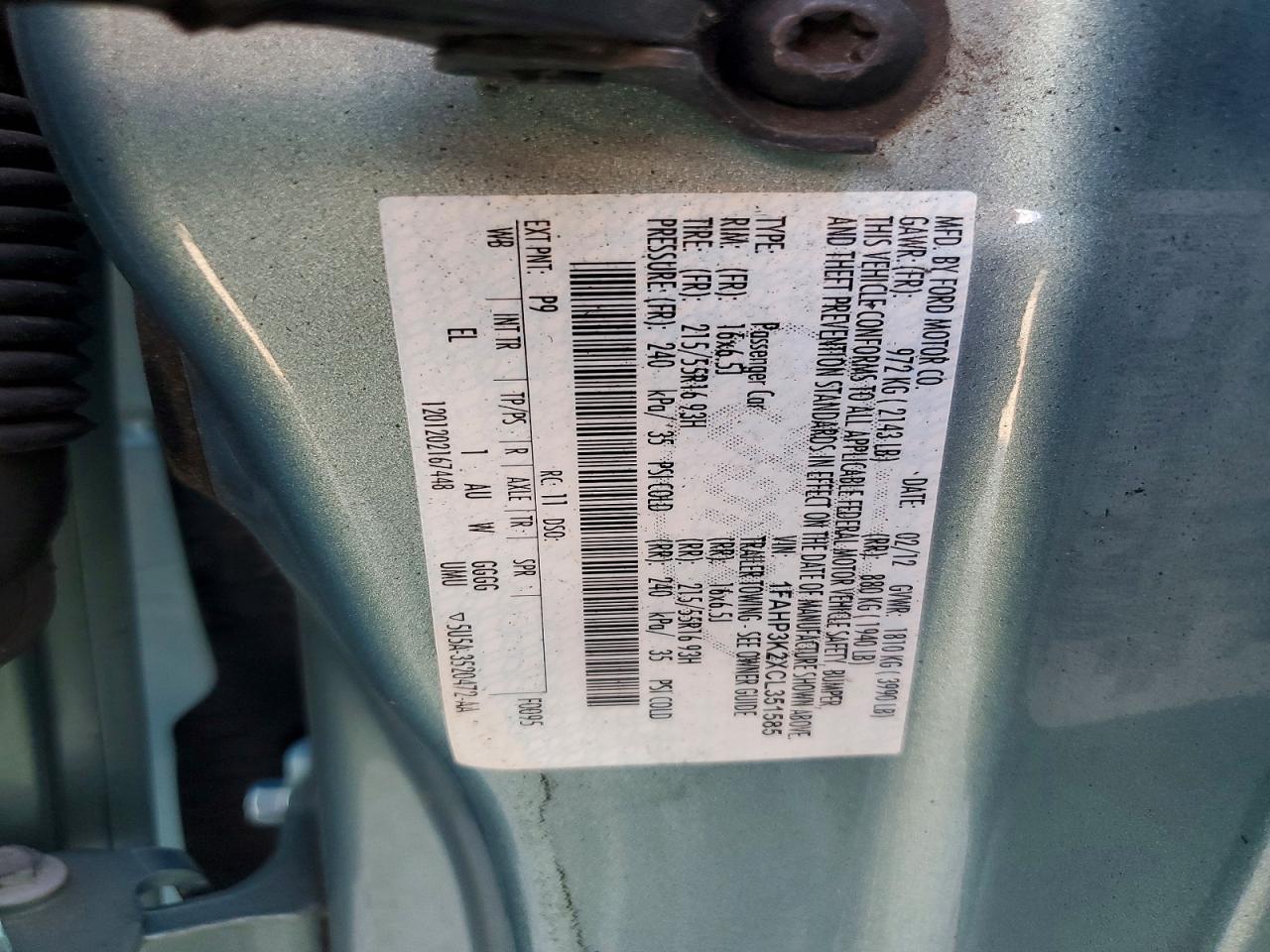 2012 Ford Focus Se Blue vin: 1FAHP3K2XCL351585