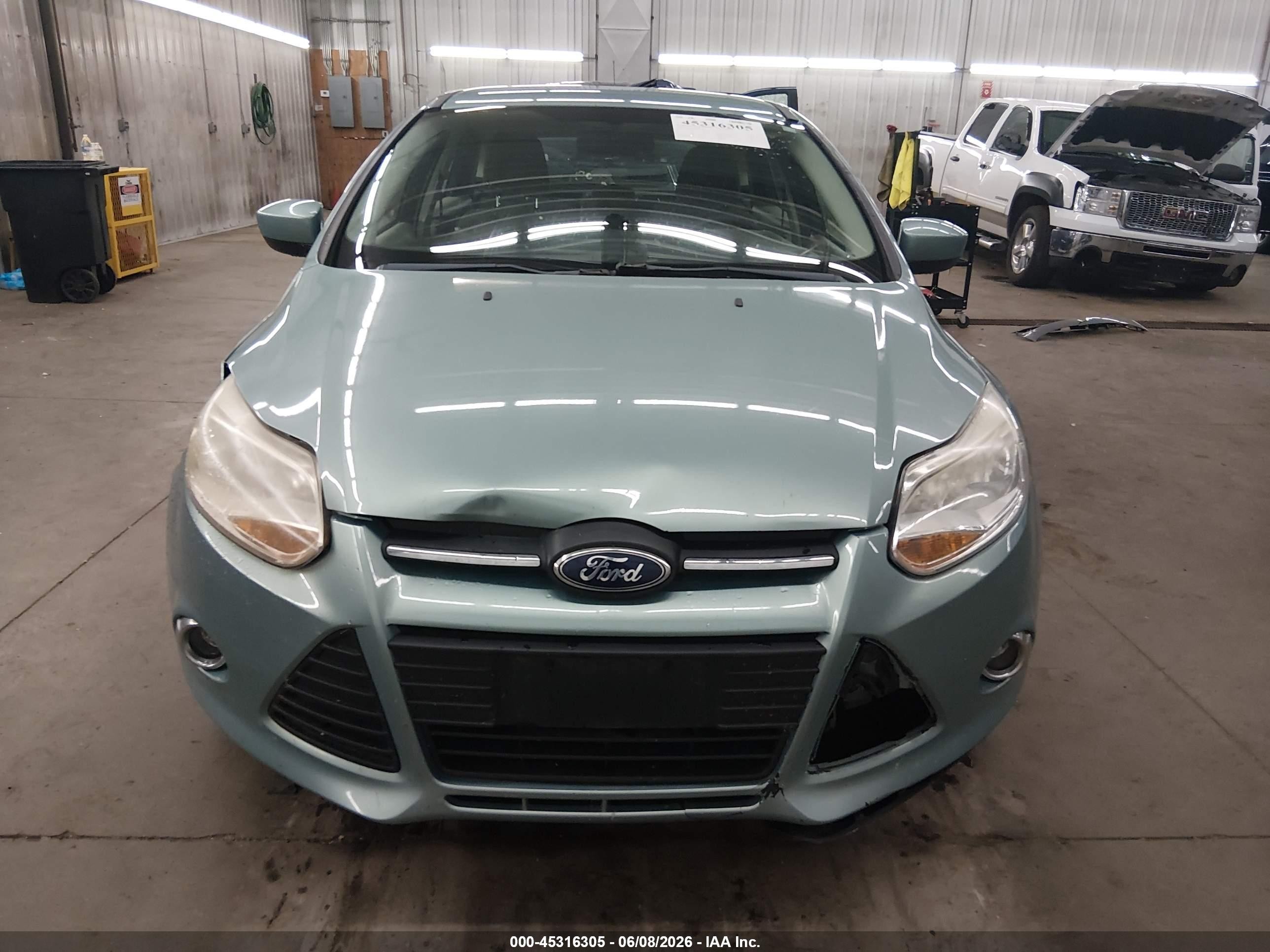 2012 Ford Focus Se Teal vin: 1FAHP3K2XCL404558