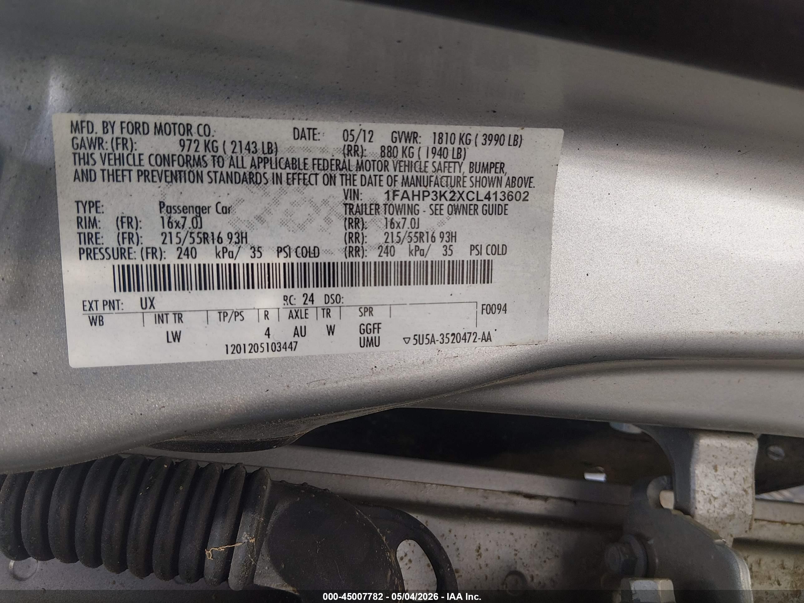 2012 Ford Focus Se Silver vin: 1FAHP3K2XCL413602