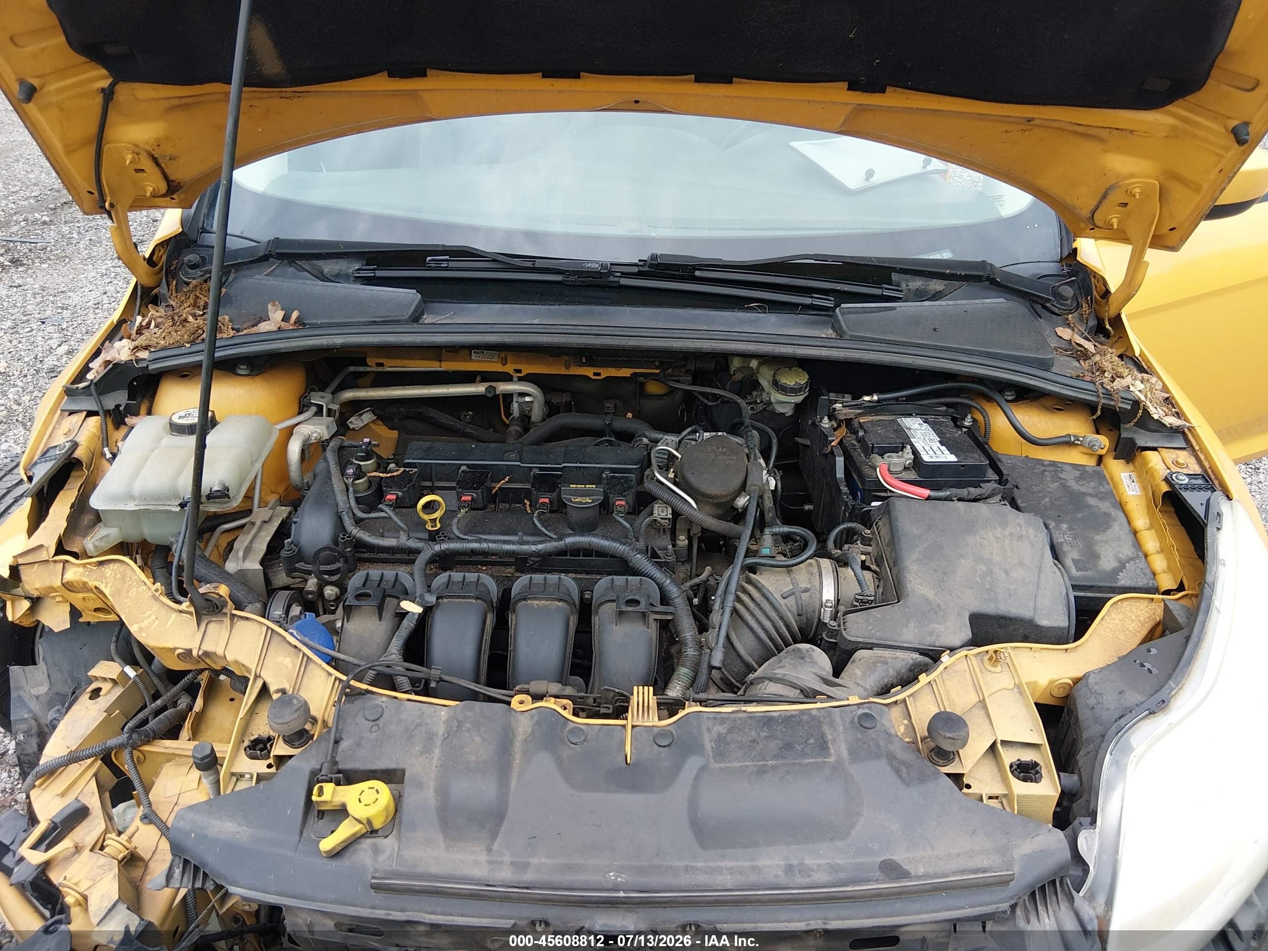 2012 Ford Focus Se Желтый vin: 1FAHP3K2XCL461438