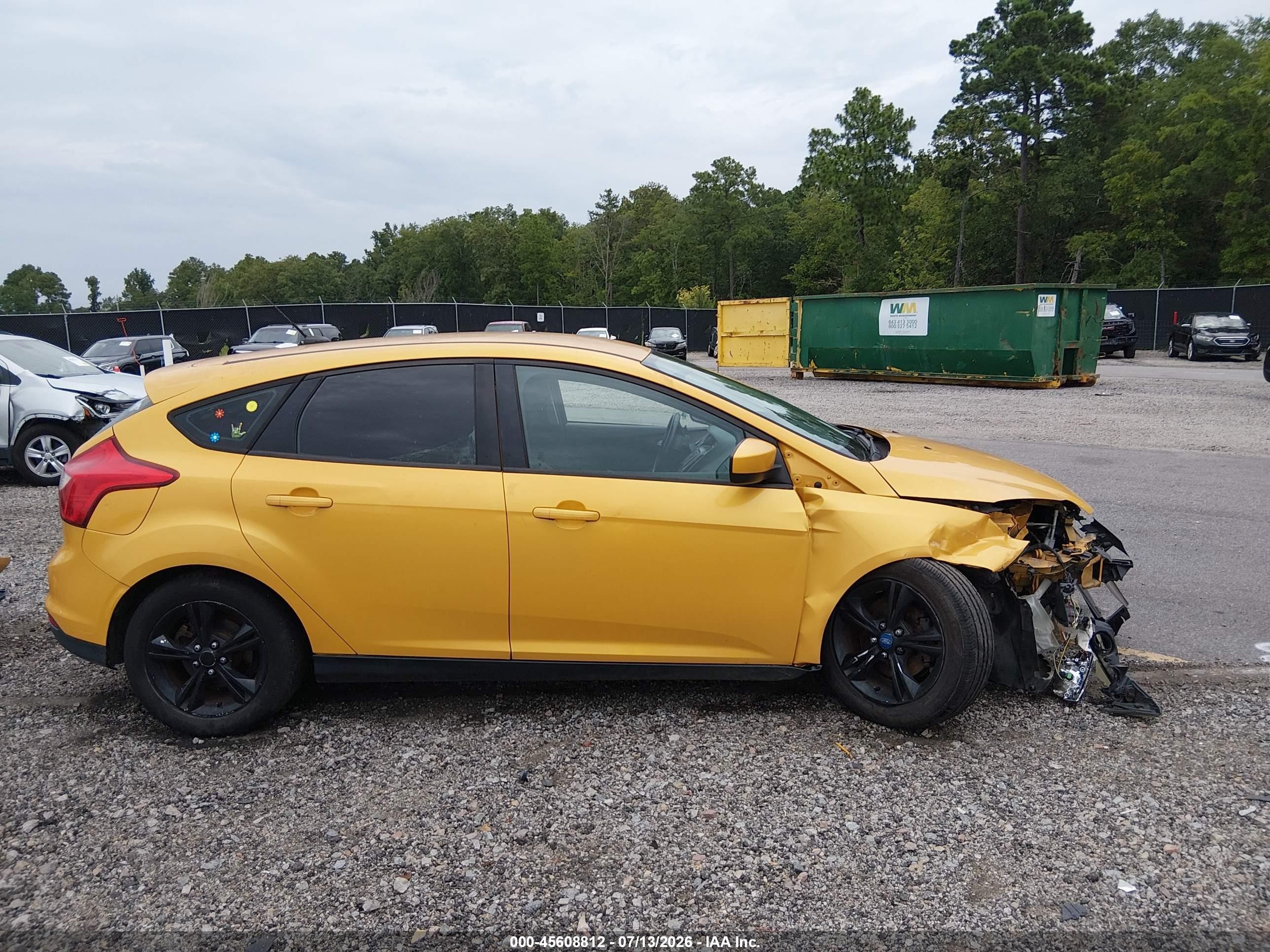 2012 Ford Focus Se Желтый vin: 1FAHP3K2XCL461438