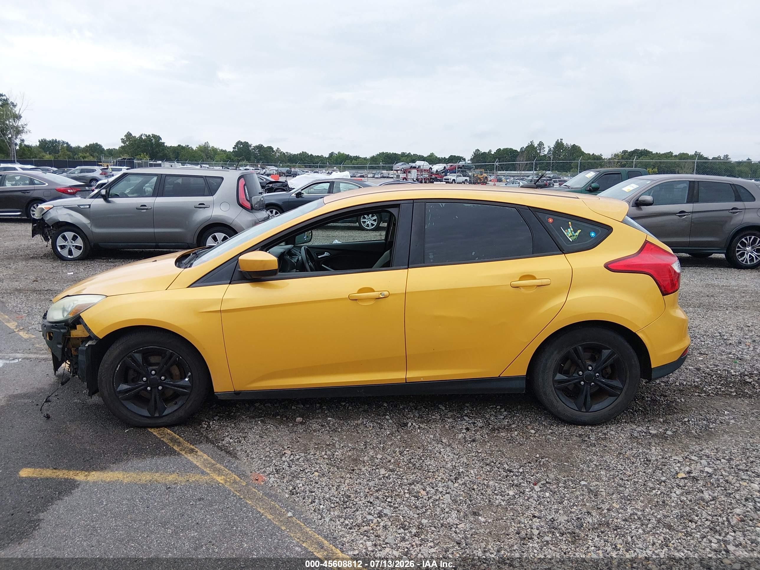 2012 Ford Focus Se Желтый vin: 1FAHP3K2XCL461438
