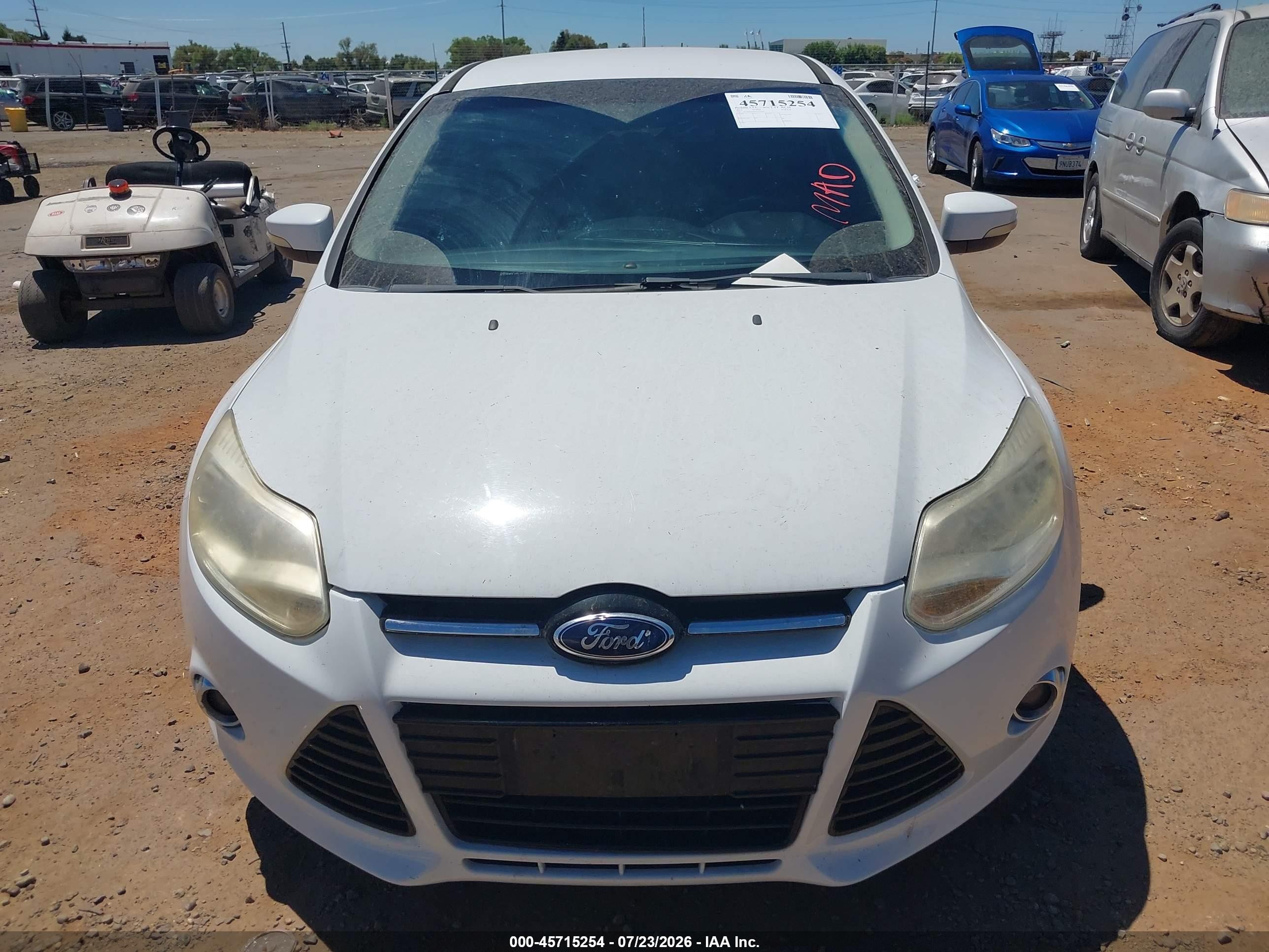 2012 Ford Focus Sel White vin: 1FAHP3M20CL135290