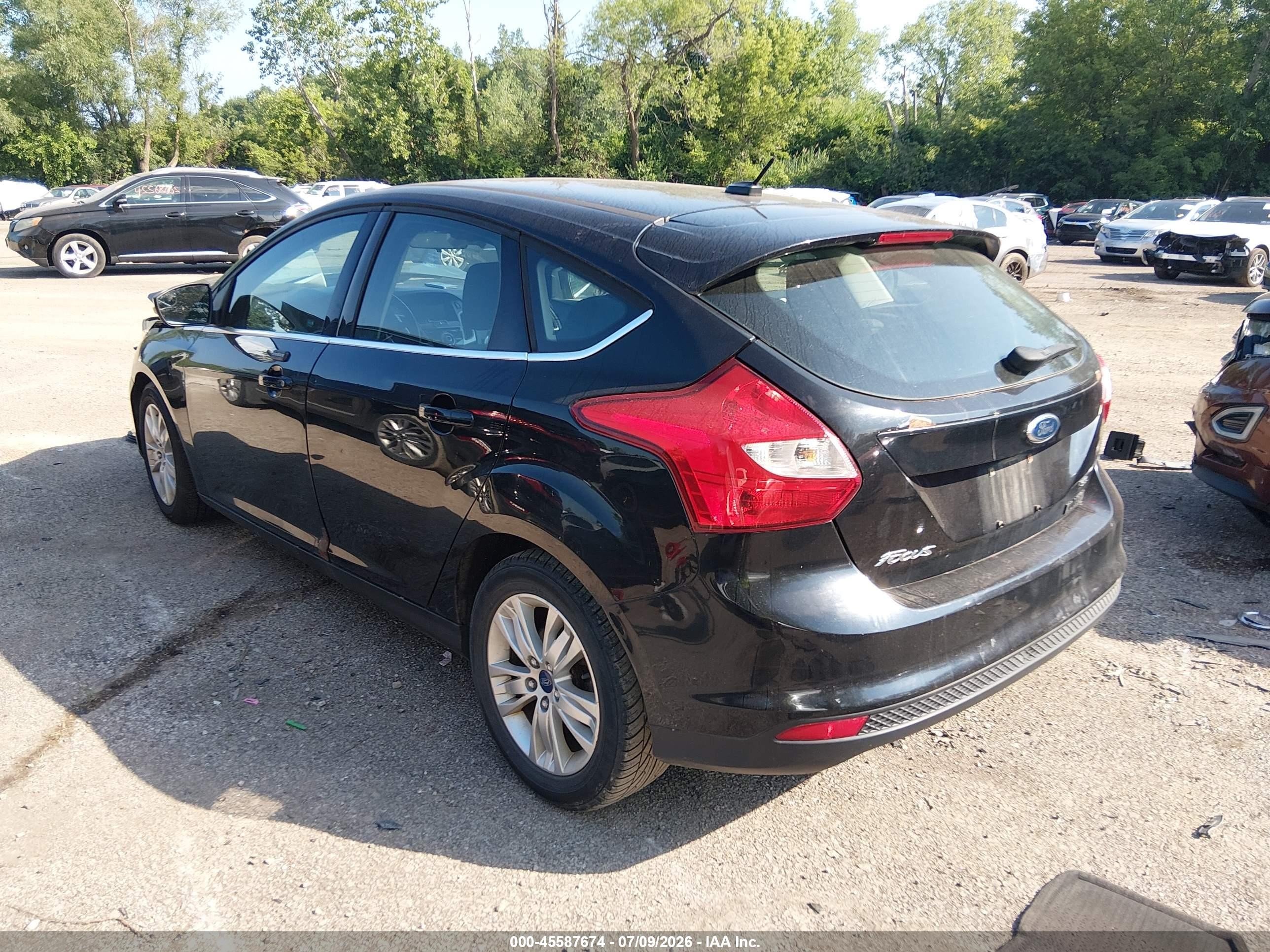 2012 Ford Focus Sel Black vin: 1FAHP3M20CL233364