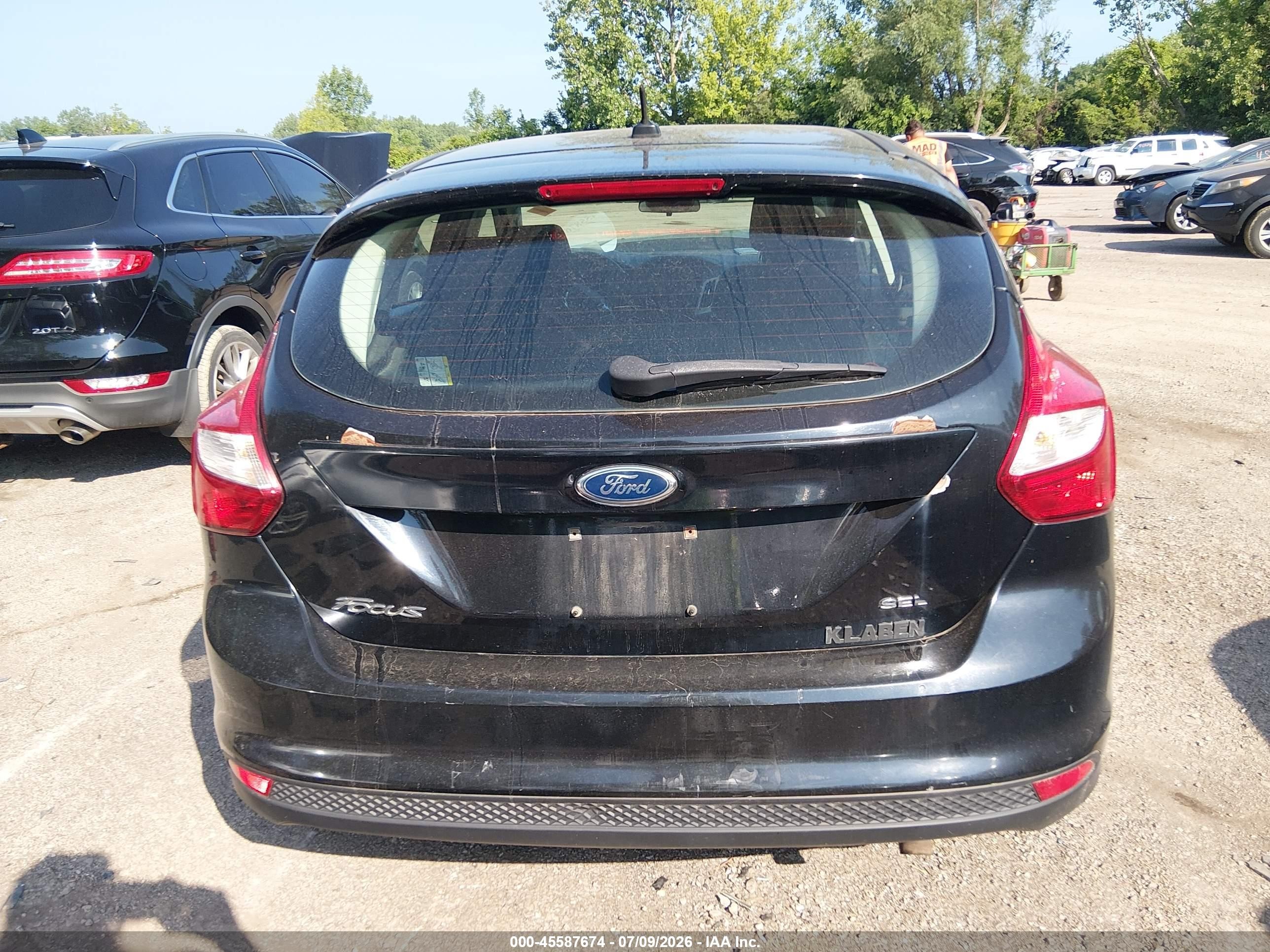2012 Ford Focus Sel Black vin: 1FAHP3M20CL233364