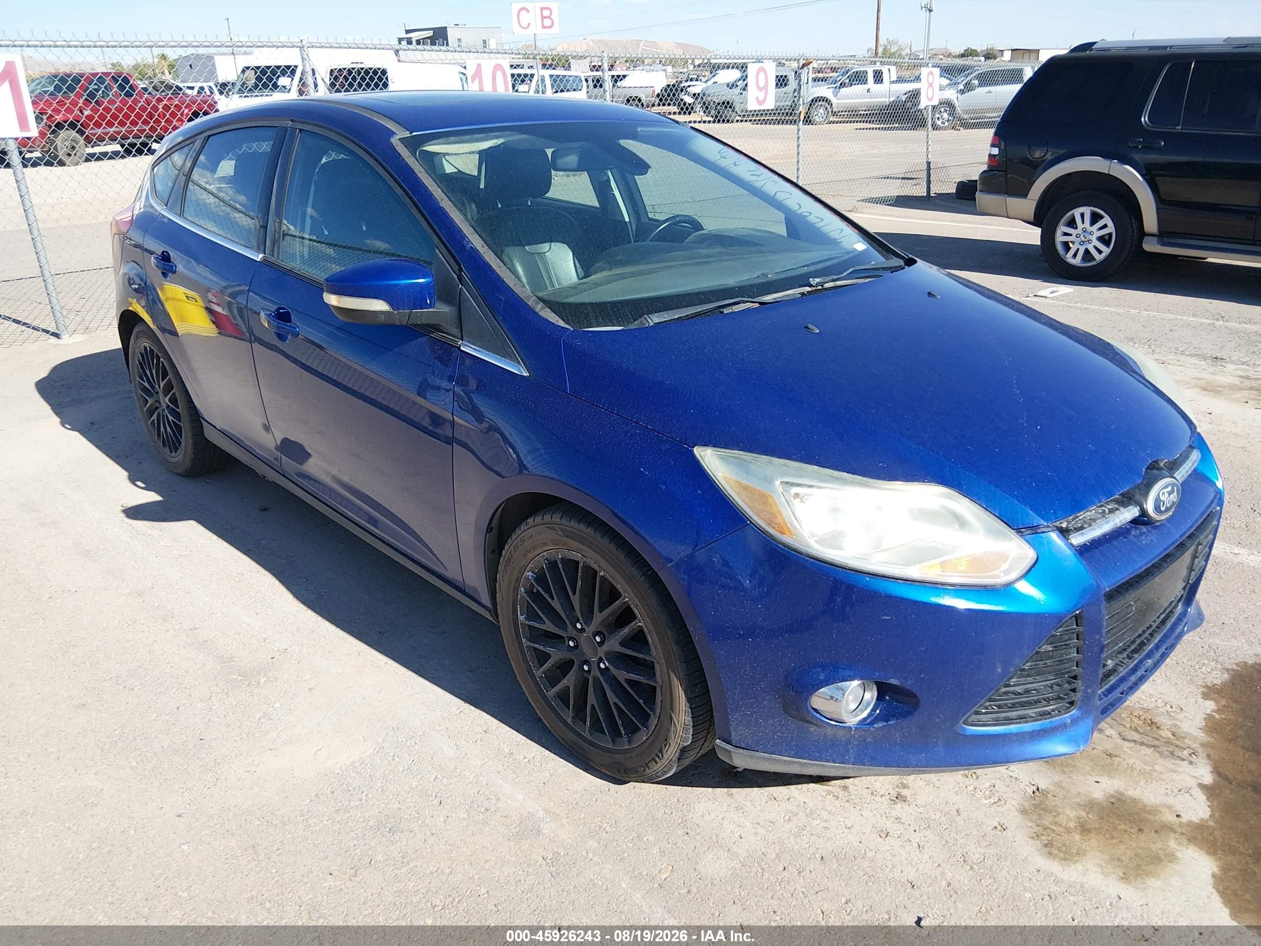 2012 Ford Focus Sel Blue vin: 1FAHP3M20CL413864