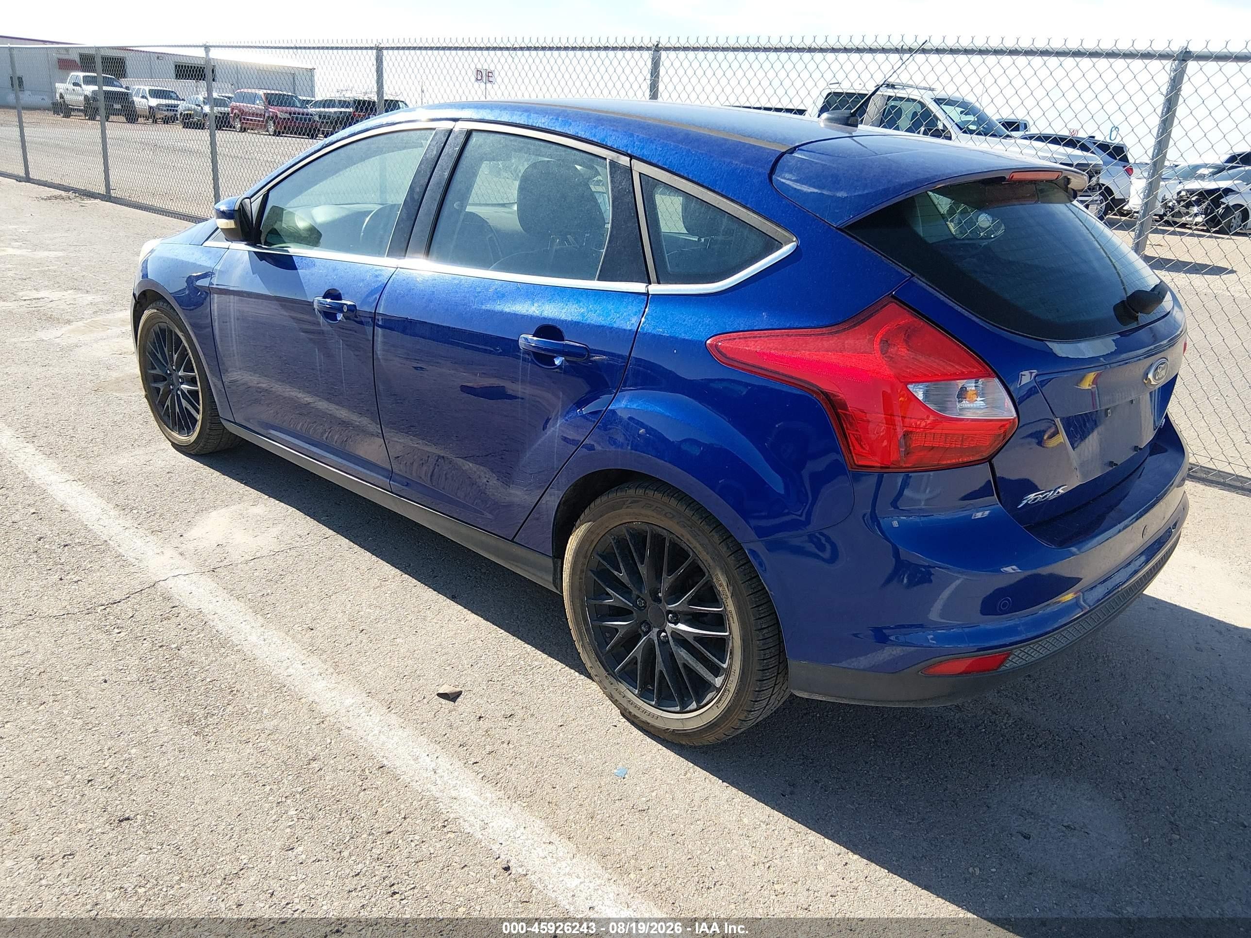 2012 Ford Focus Sel Blue vin: 1FAHP3M20CL413864