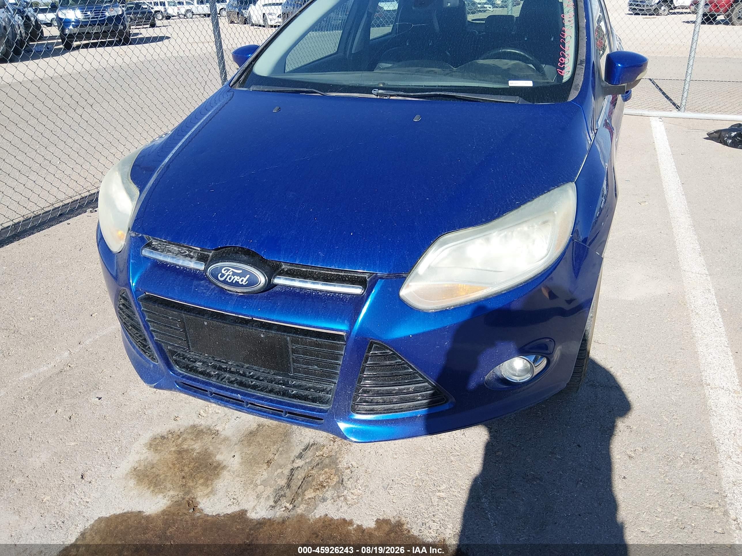 2012 Ford Focus Sel Blue vin: 1FAHP3M20CL413864