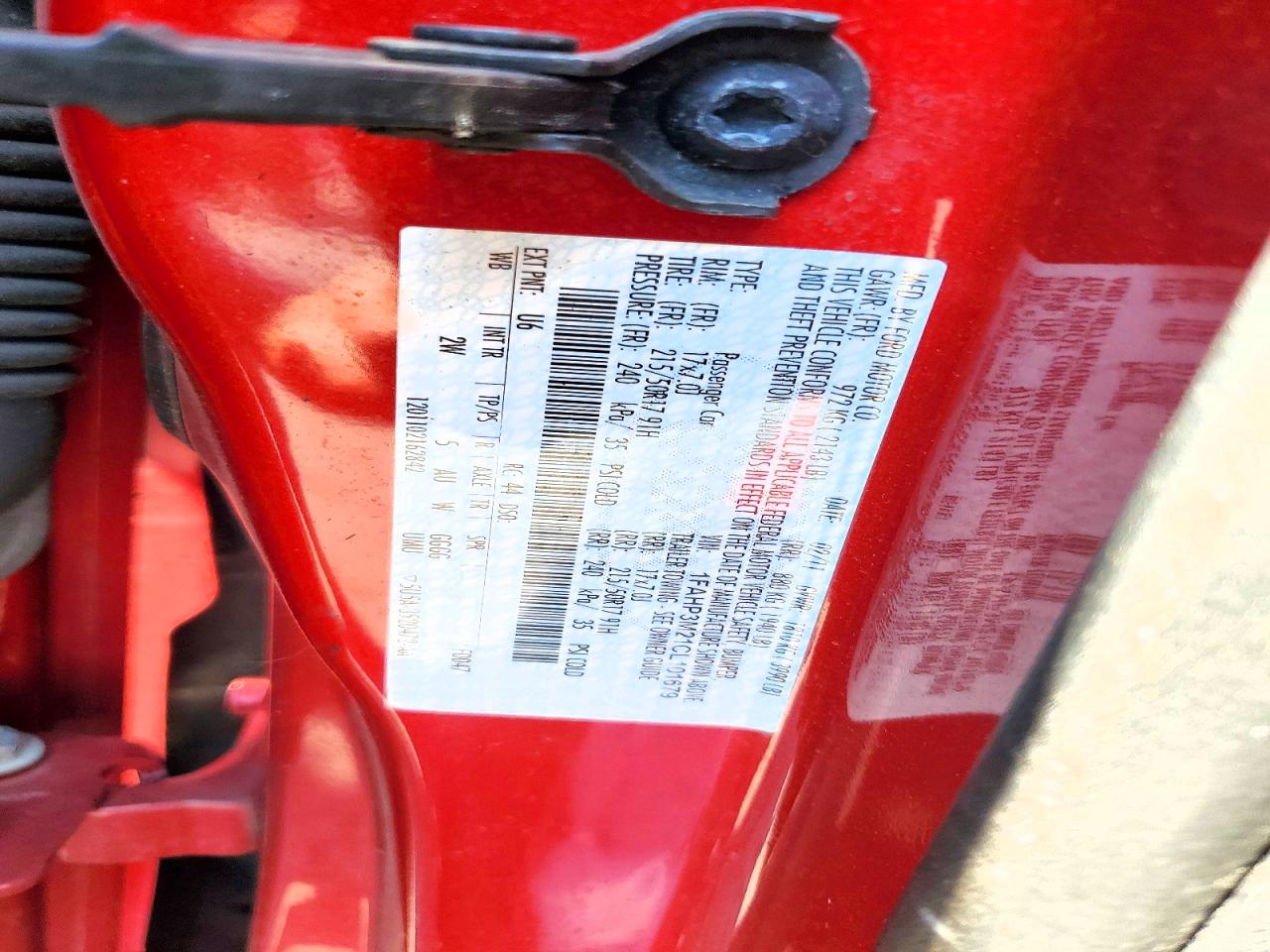2012 Ford Focus Sel Red vin: 1FAHP3M21CL101679