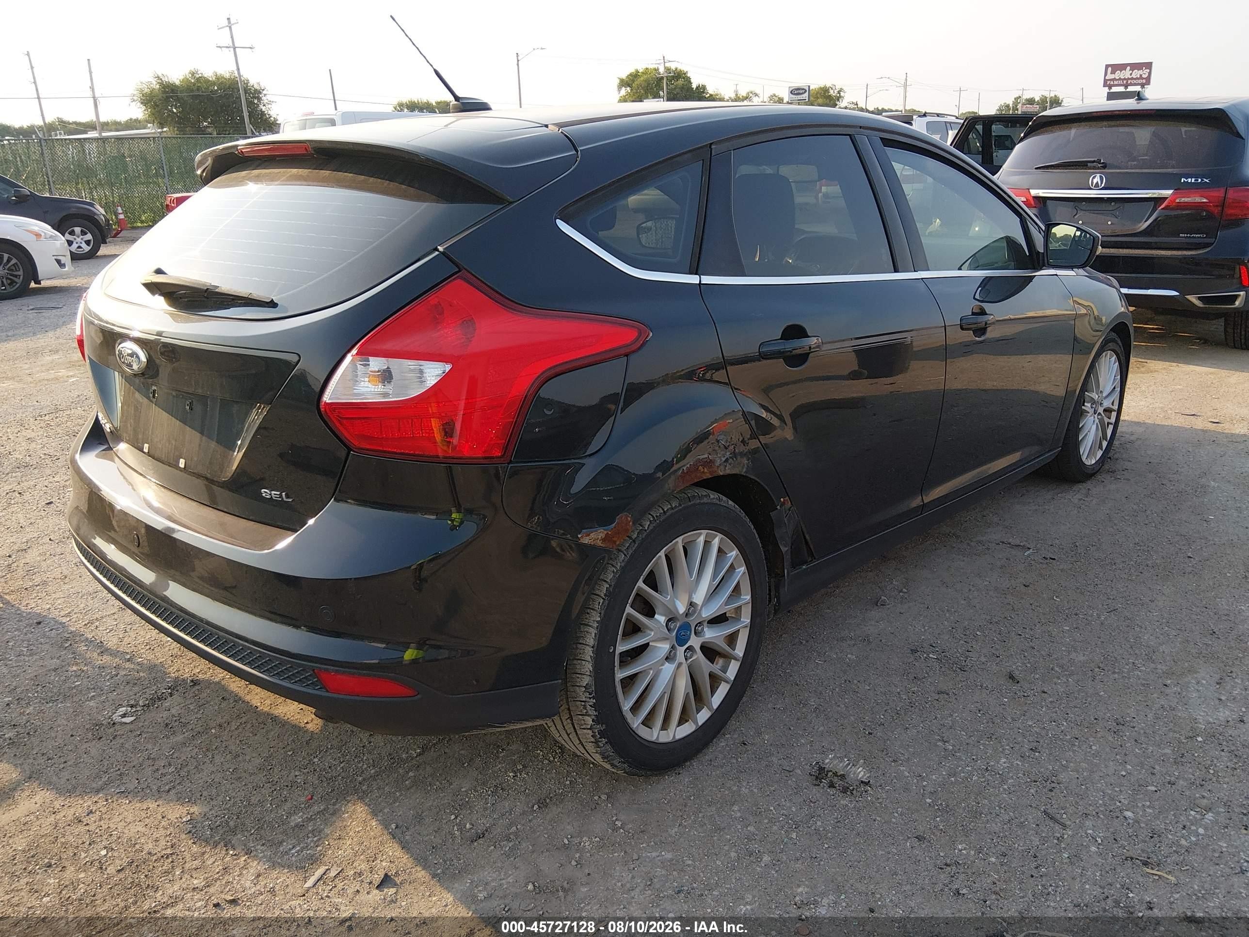 2012 Ford Focus Sel Black vin: 1FAHP3M21CL140546