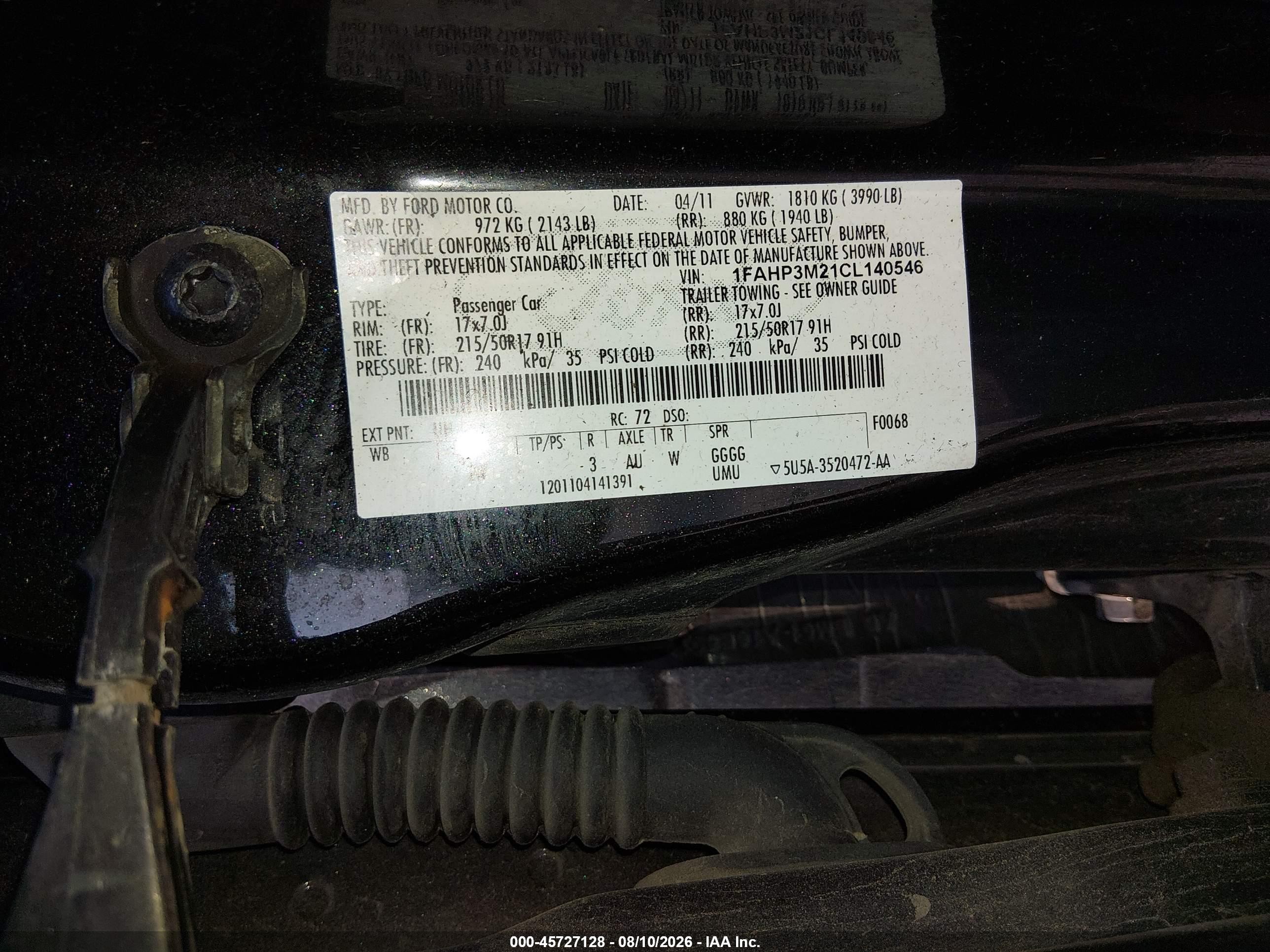 2012 Ford Focus Sel Black vin: 1FAHP3M21CL140546