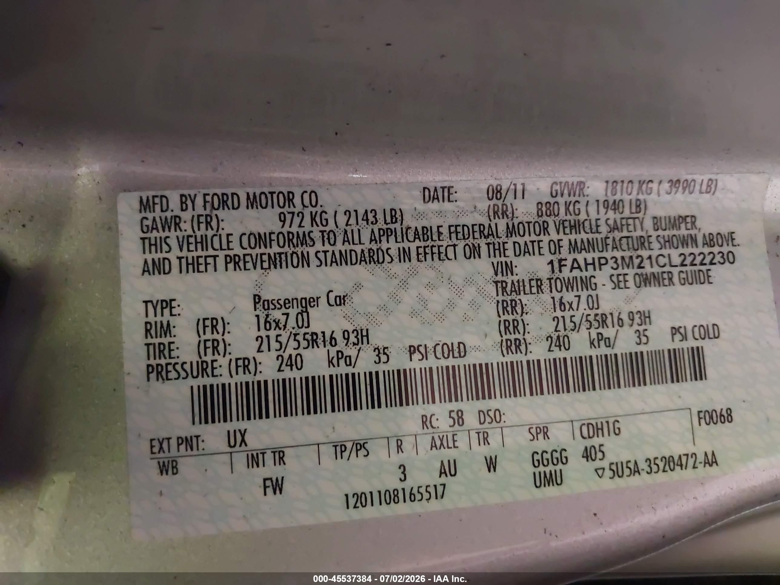2012 Ford Focus Sel Silver vin: 1FAHP3M21CL222230