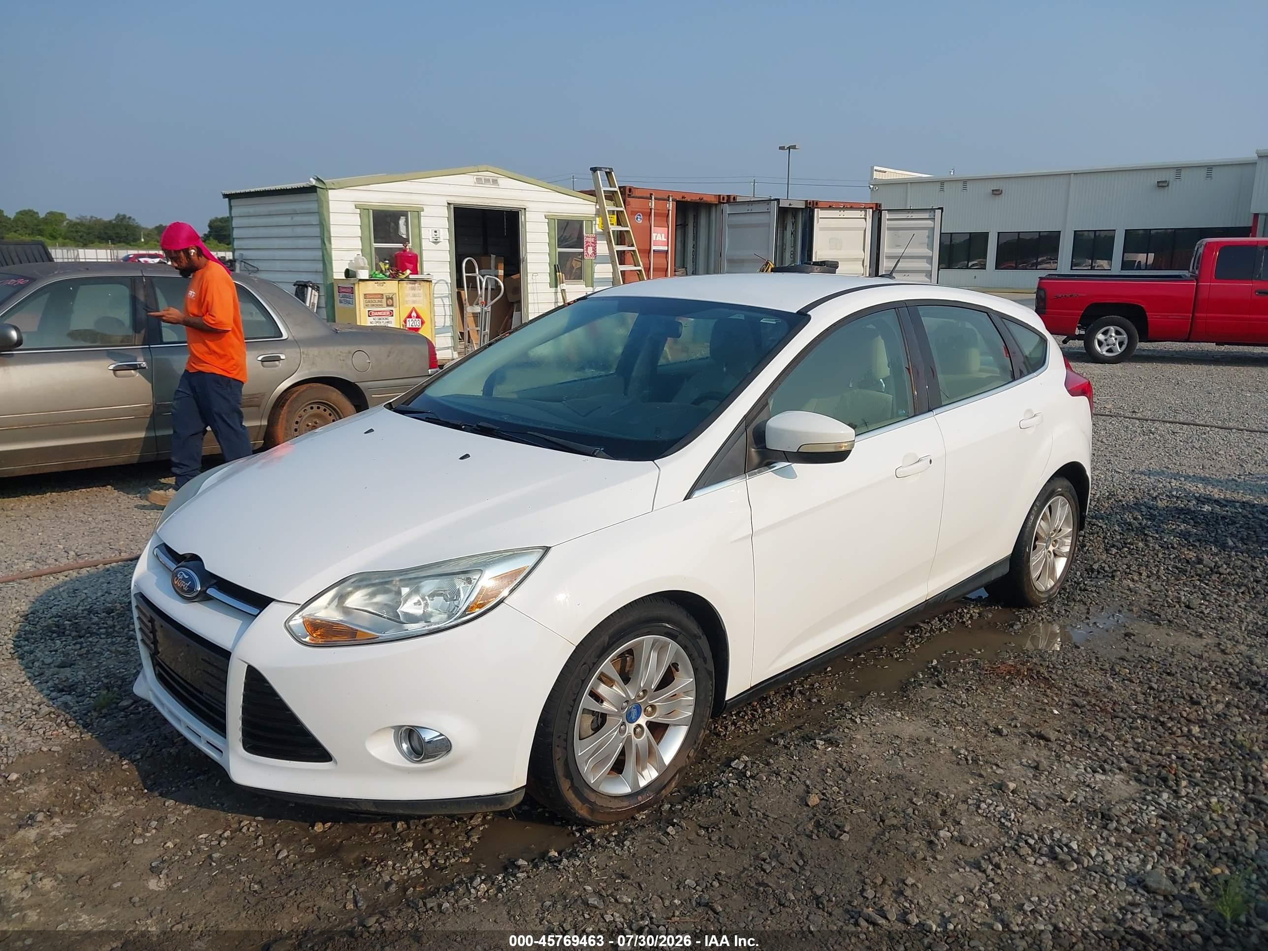 2012 Ford Focus Sel White vin: 1FAHP3M21CL270505