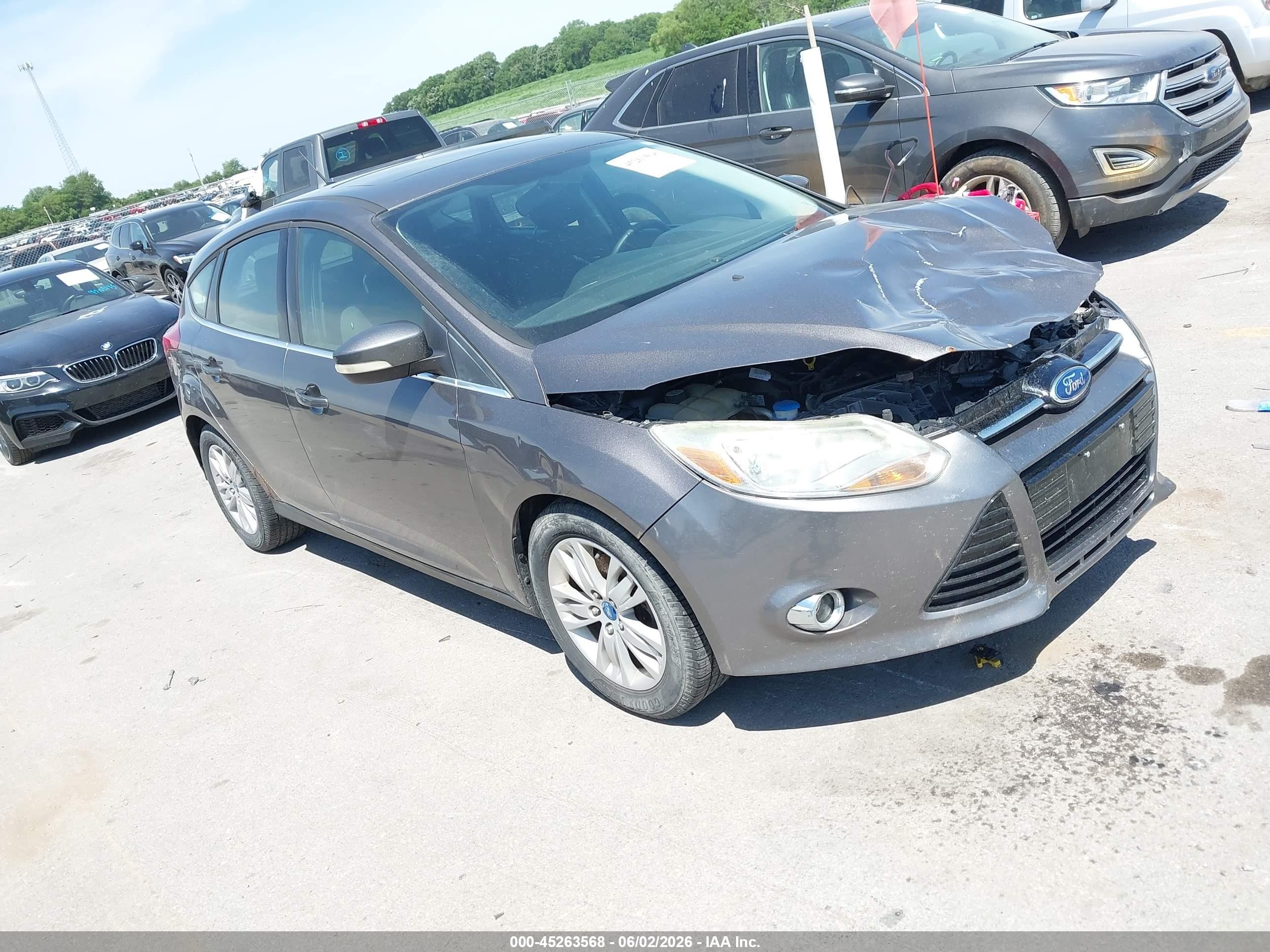 2012 Ford Focus Sel Gray vin: 1FAHP3M21CL283304
