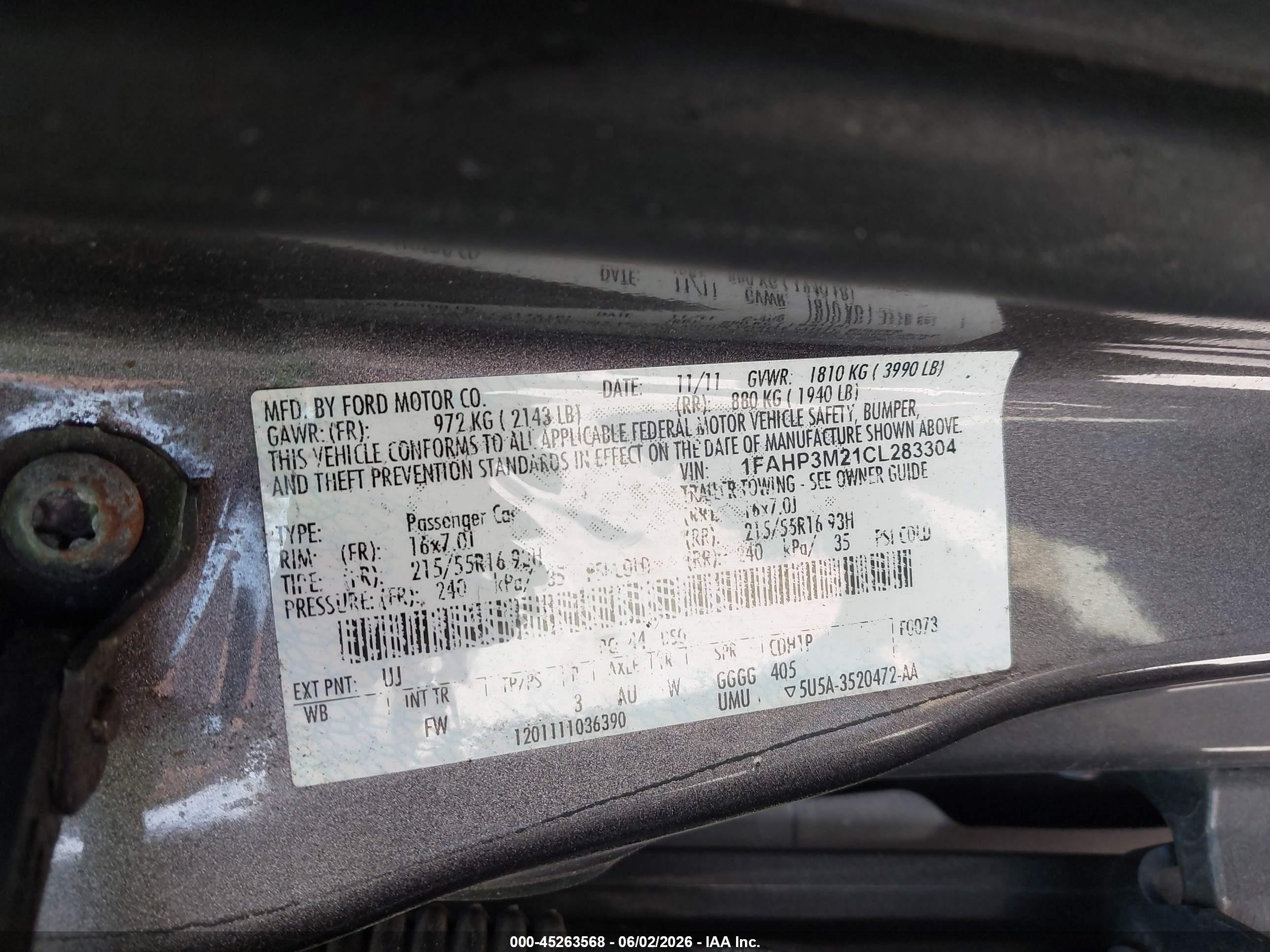 2012 Ford Focus Sel Gray vin: 1FAHP3M21CL283304