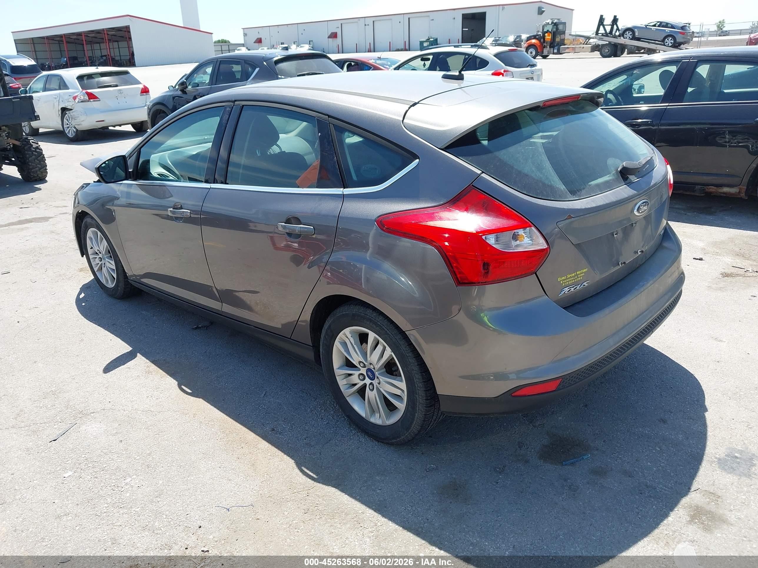 2012 Ford Focus Sel Gray vin: 1FAHP3M21CL283304