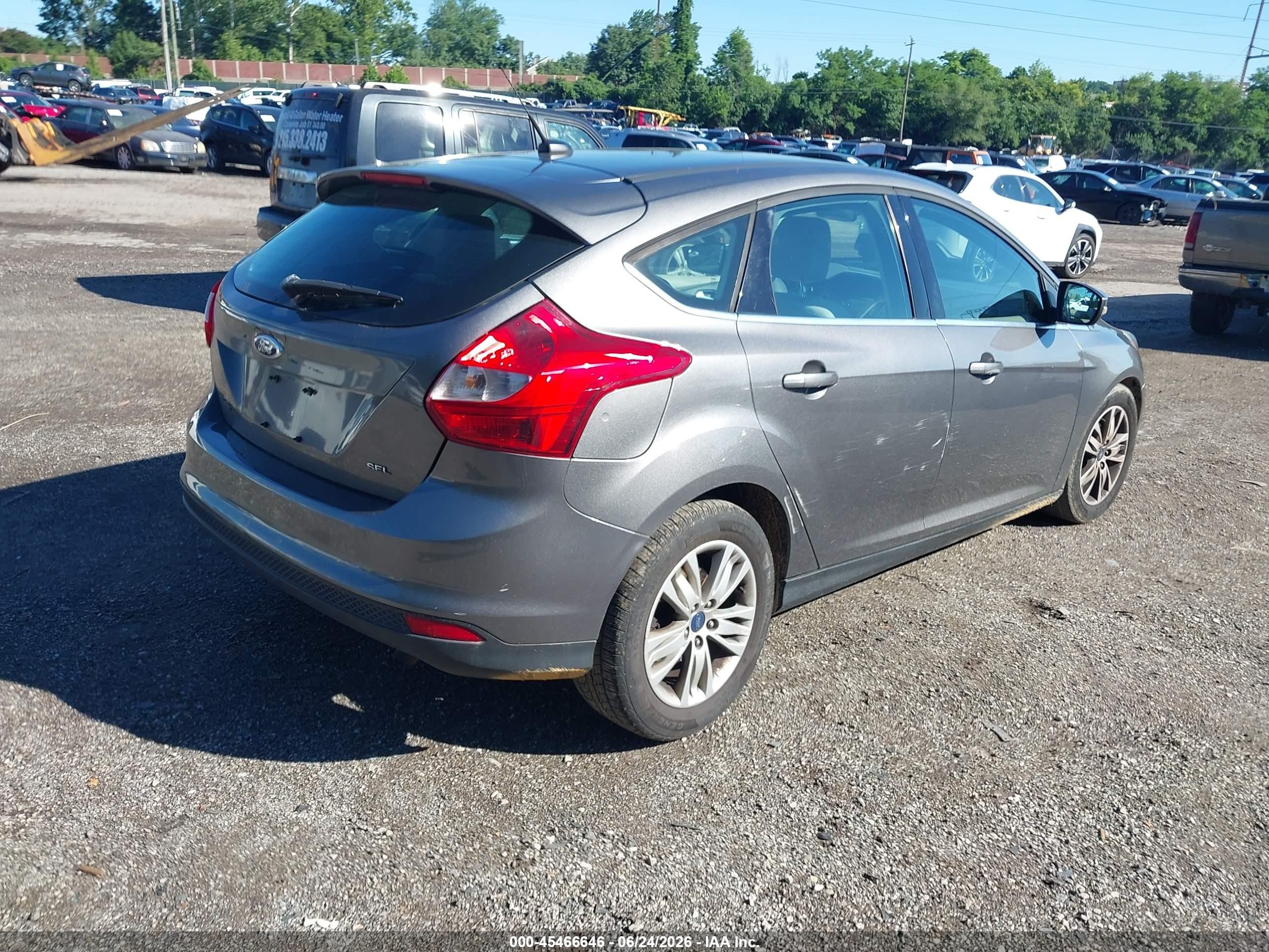 2012 Ford Focus Sel Gray vin: 1FAHP3M21CL345932