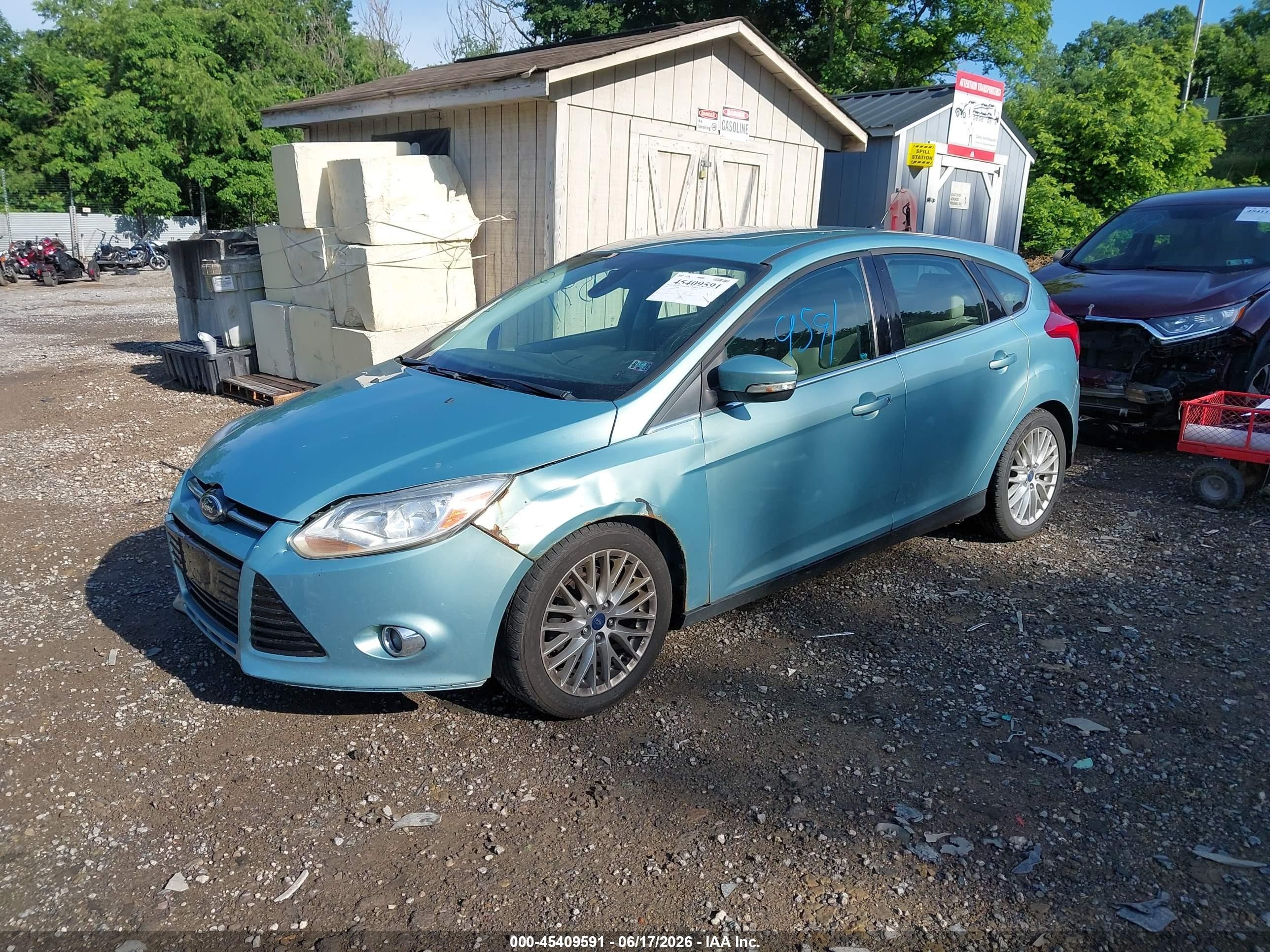 2012 Ford Focus Sel Blue vin: 1FAHP3M21CL446940