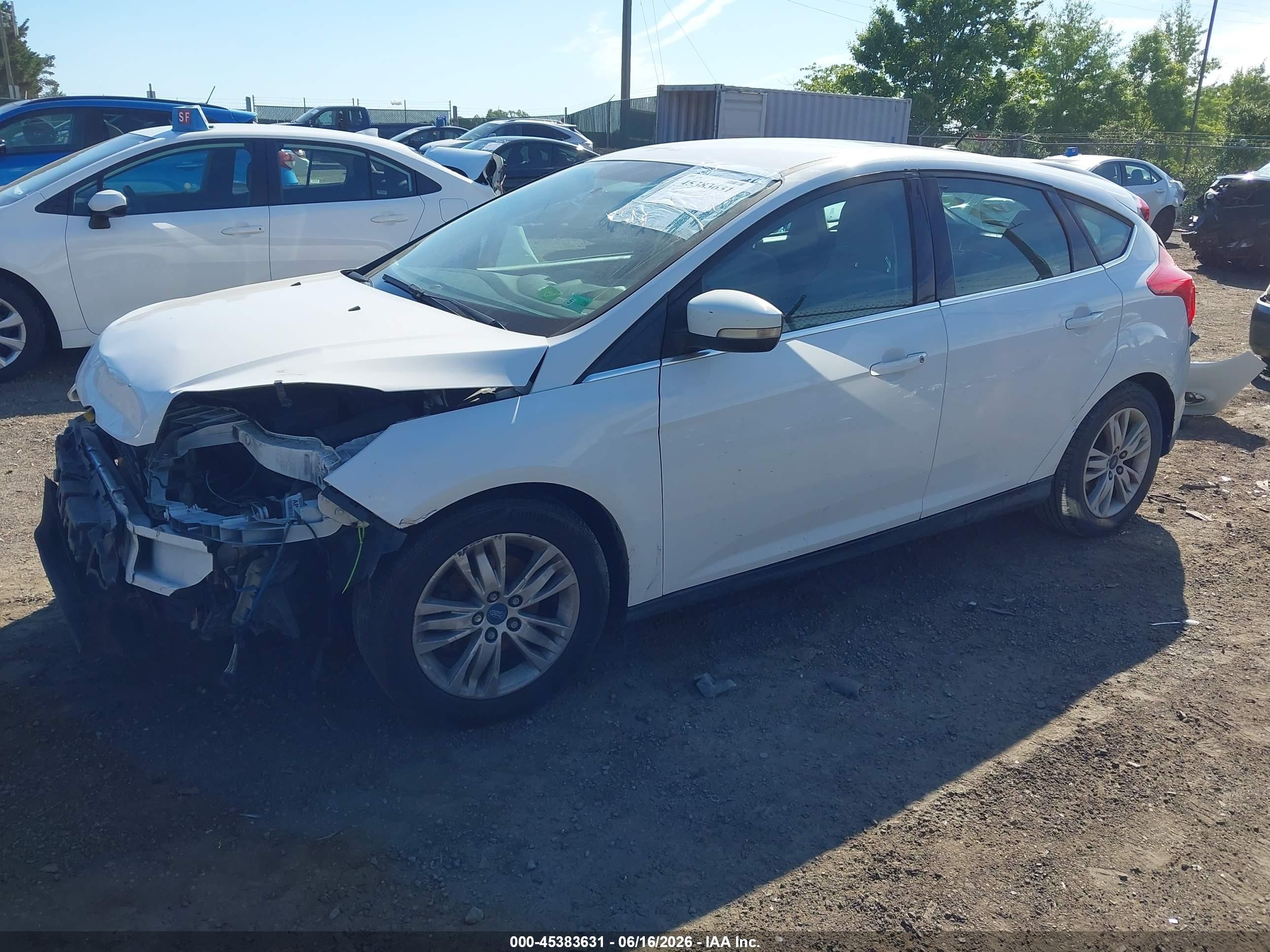2012 Ford Focus Sel White vin: 1FAHP3M22CL334180