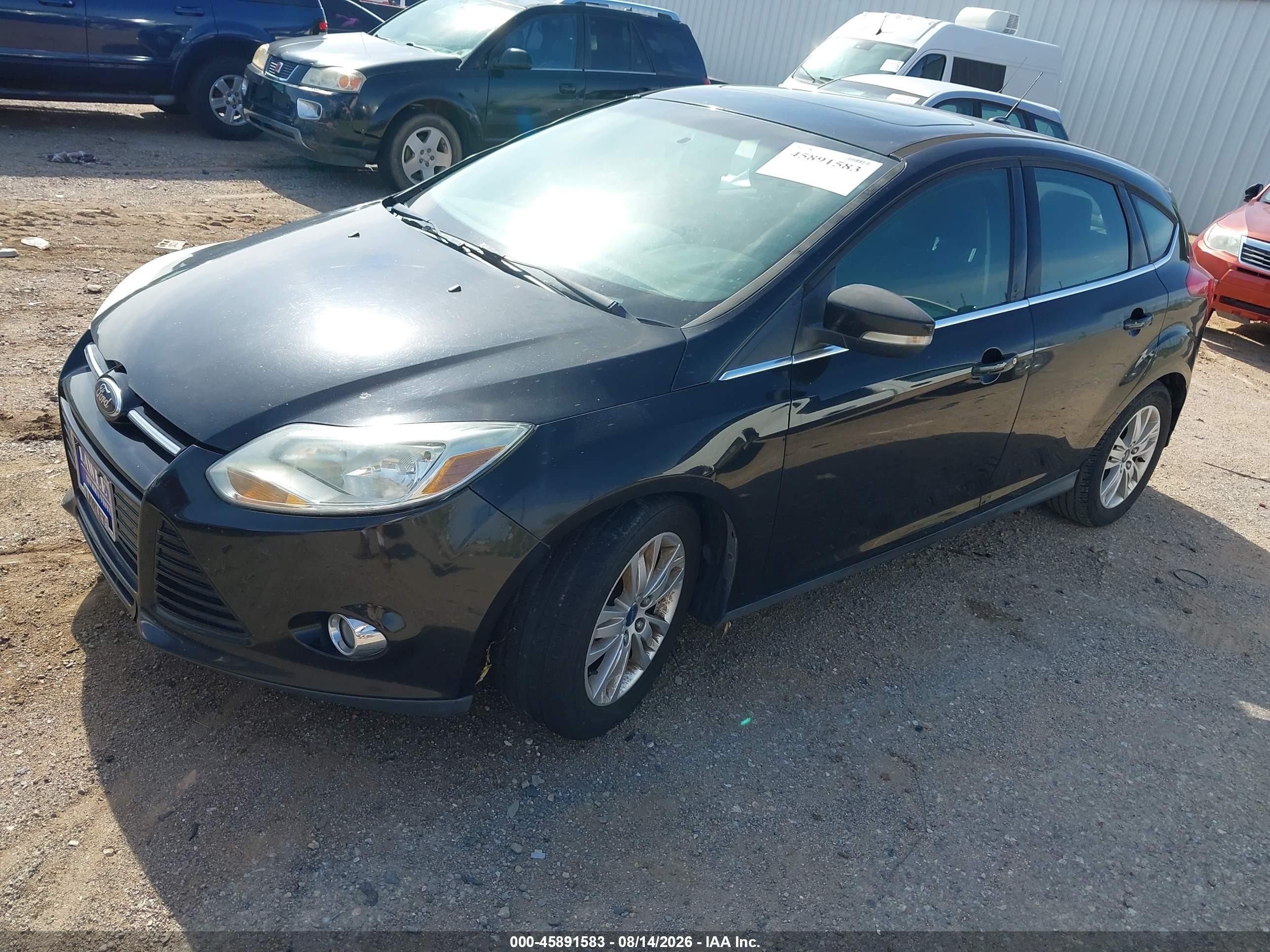 2012 Ford Focus Sel Black vin: 1FAHP3M22CL392922