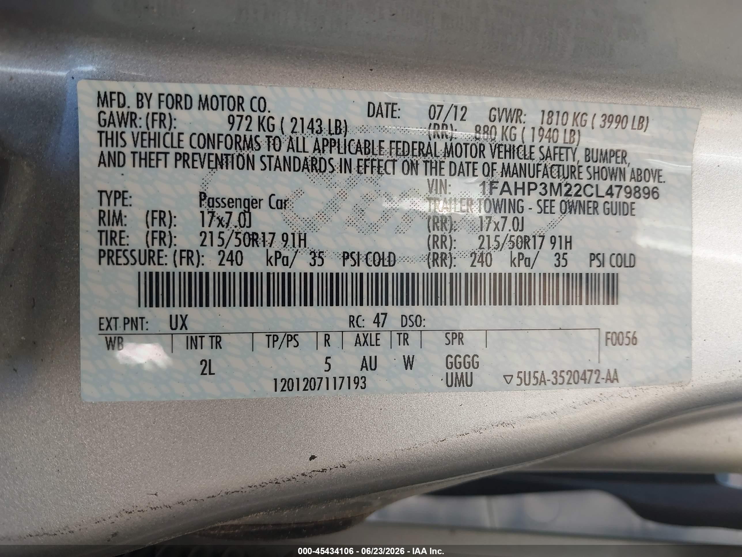 2012 Ford Focus Sel Silver vin: 1FAHP3M22CL479896
