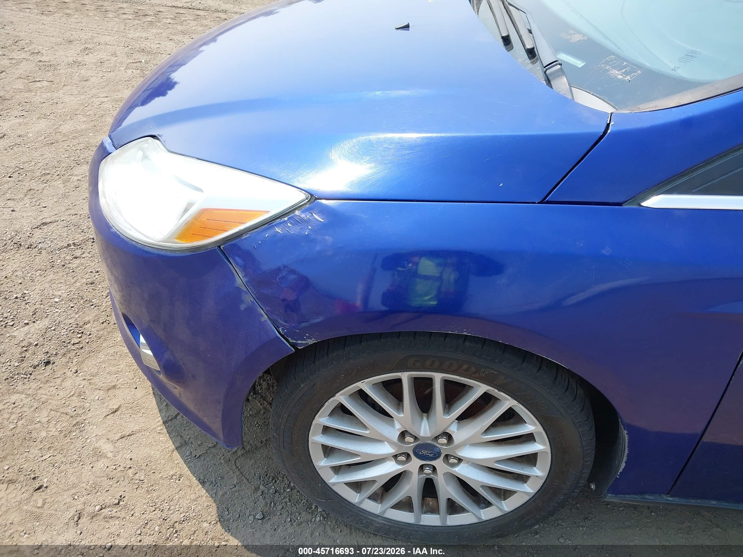 2012 Ford Focus Sel Blue vin: 1FAHP3M23CL427029